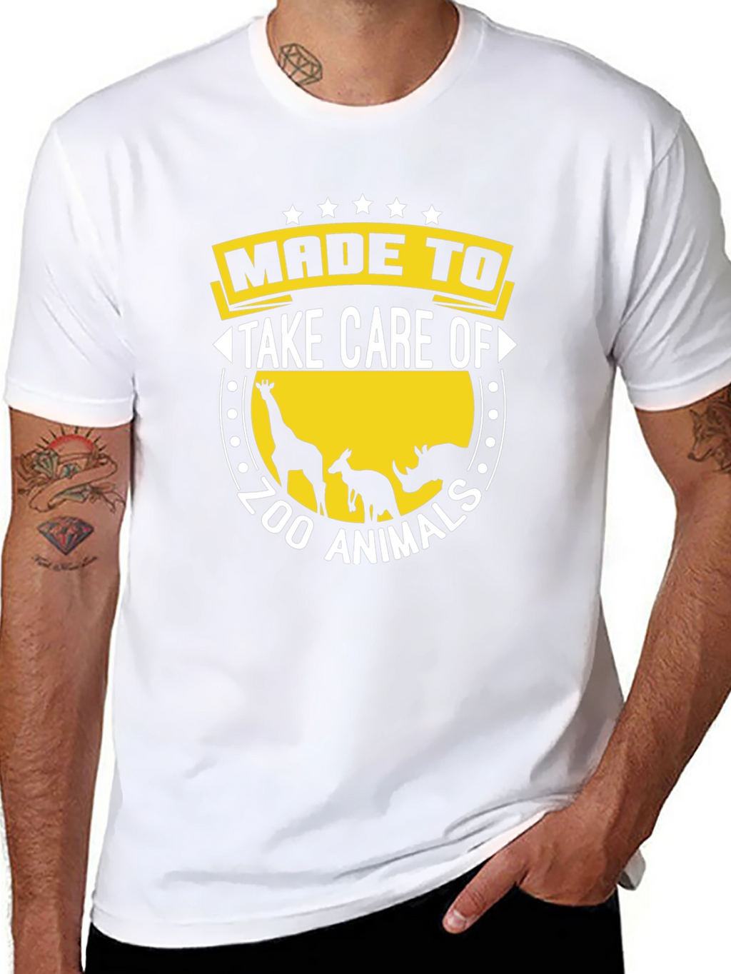 Zoo Animal Care T-Shirt Black Cotton Tee