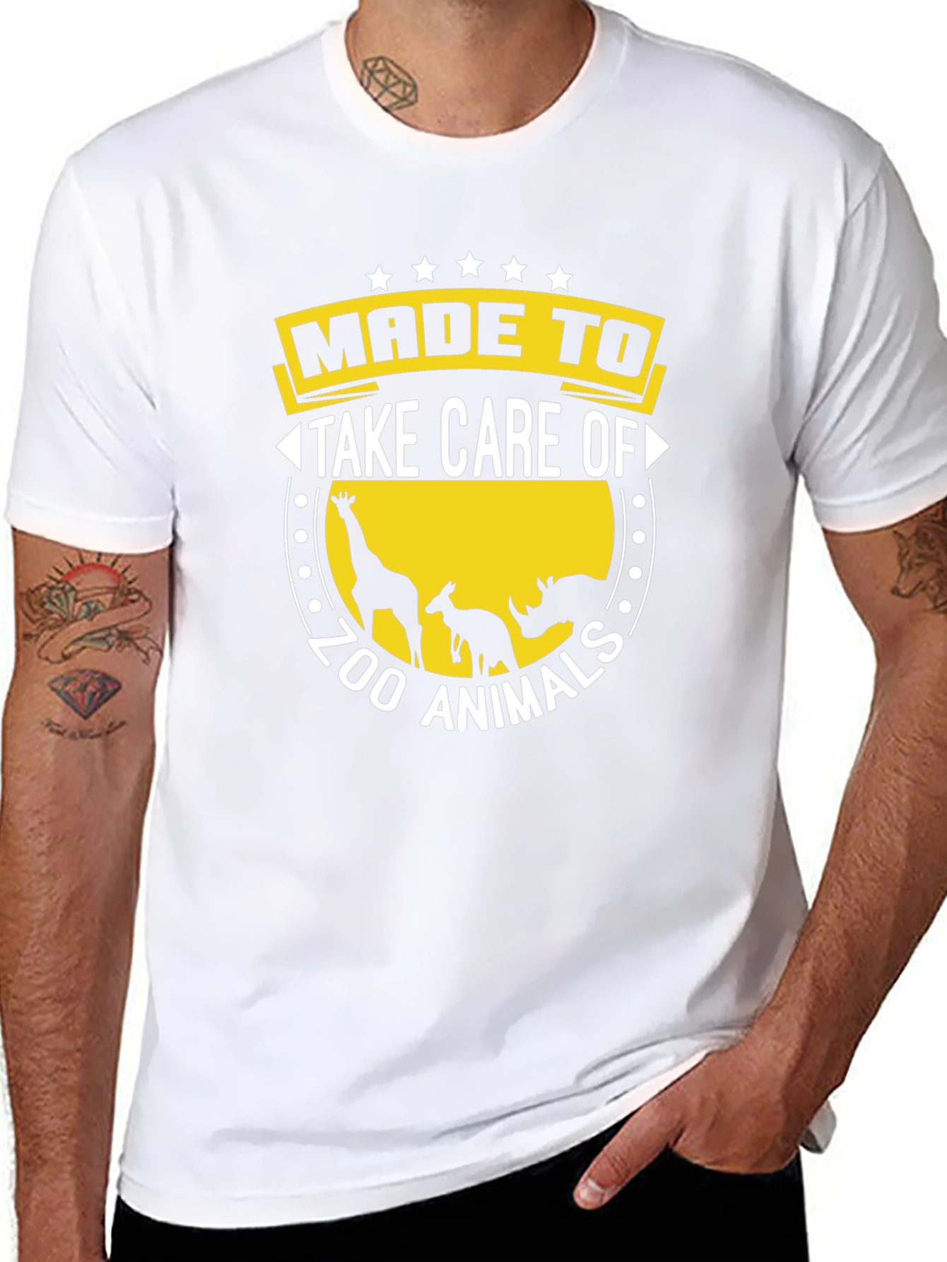 Zoo Animal Care T-Shirt Black Cotton Tee