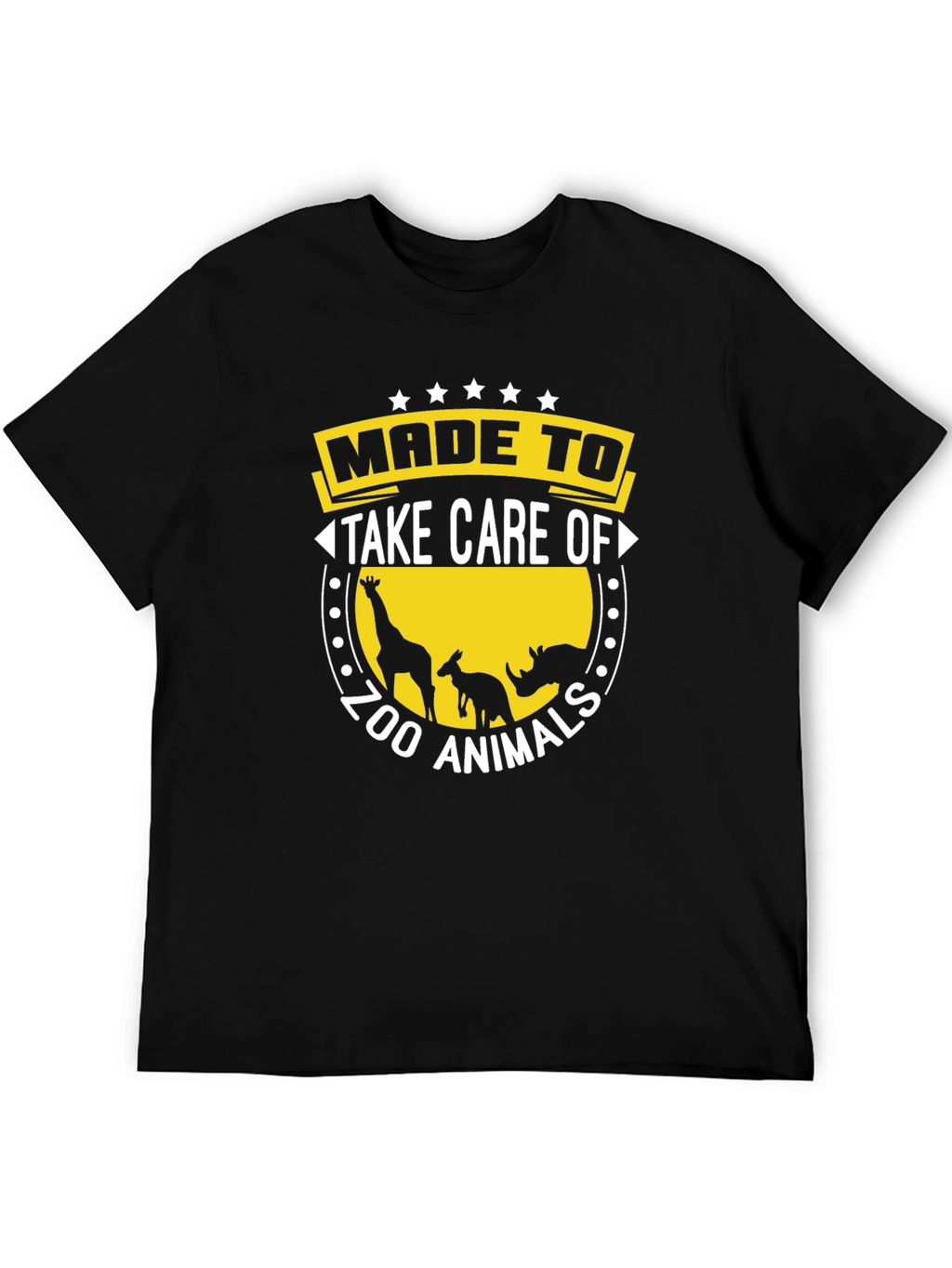 Zoo Animal Care T-Shirt Black Cotton Tee