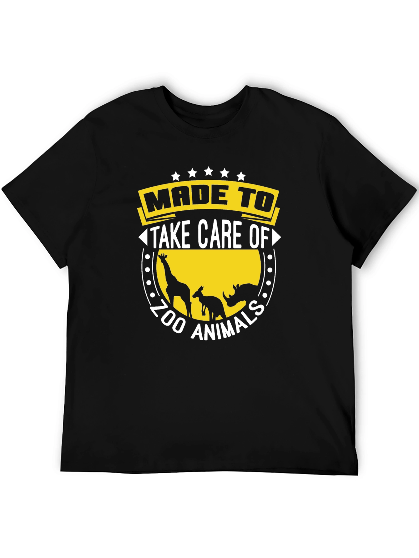 Zoo Animal Care T-Shirt Black Cotton Tee