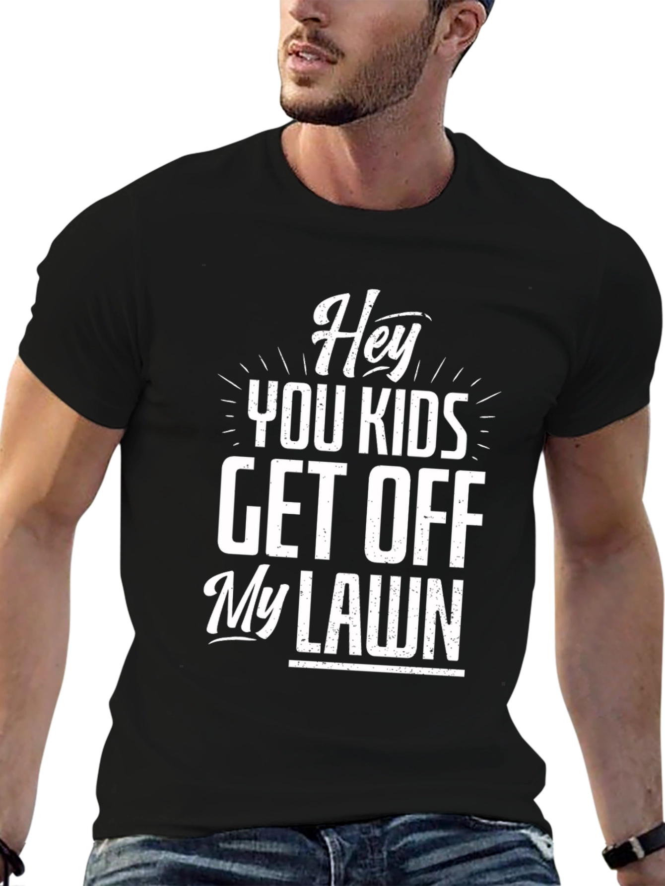 Hey You Kids Get Off My Lawn Graphic Tee