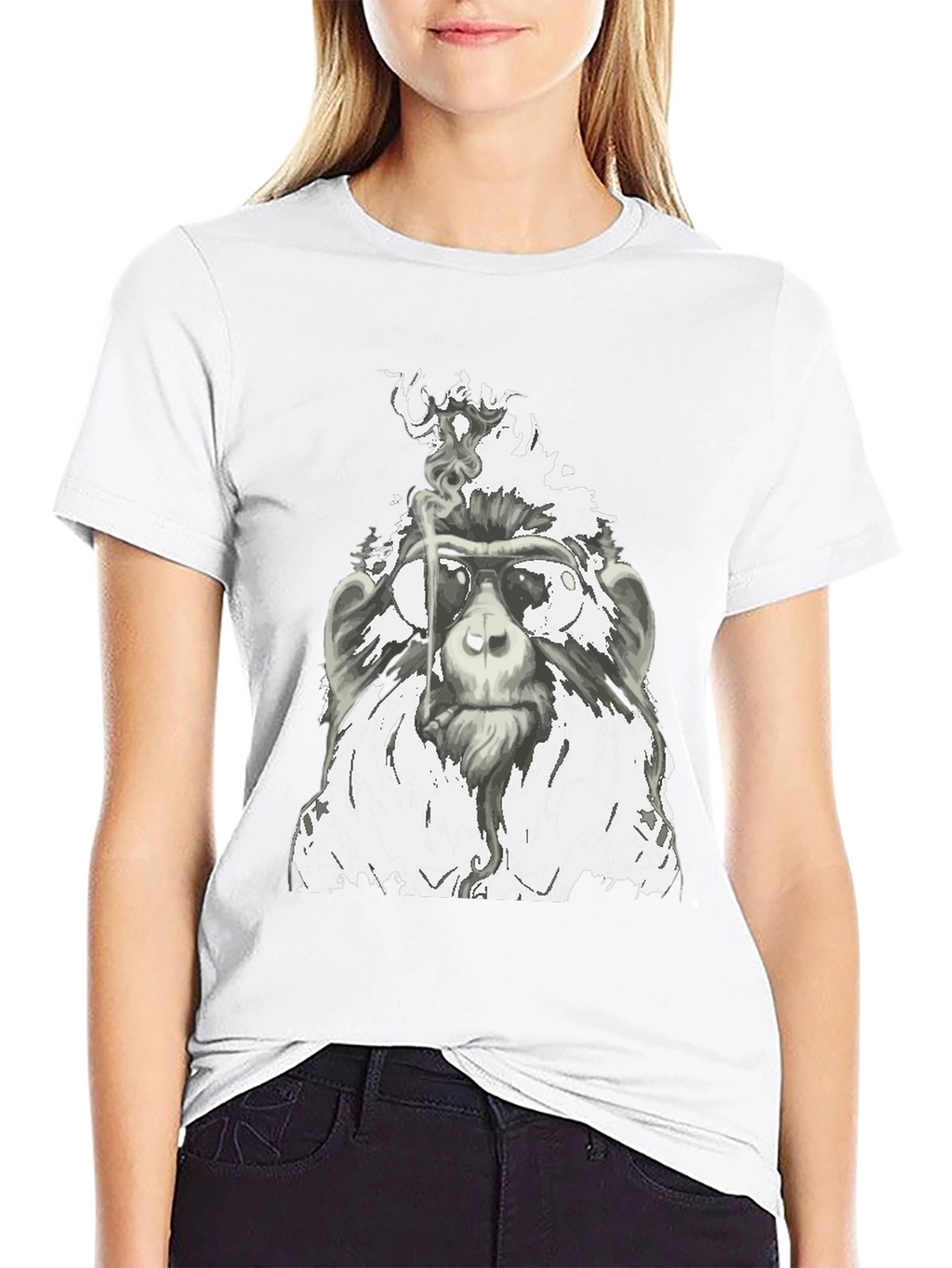 Cool Monkey Smoking T-Shirt - Unique Graphic Tee