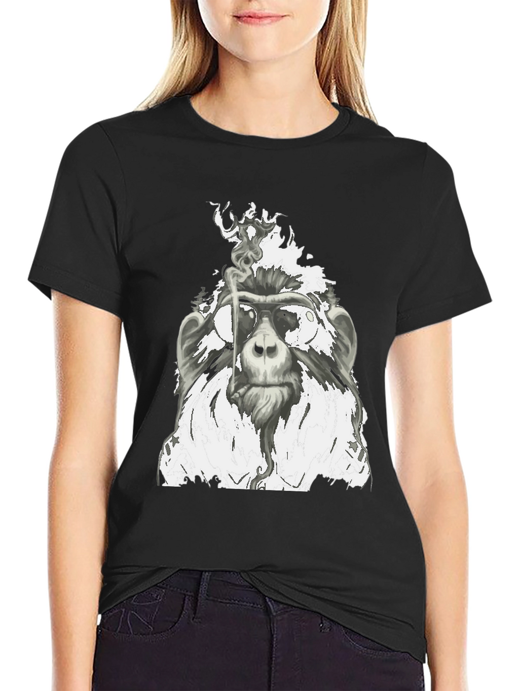 Cool Monkey Smoking T-Shirt - Unique Graphic Tee
