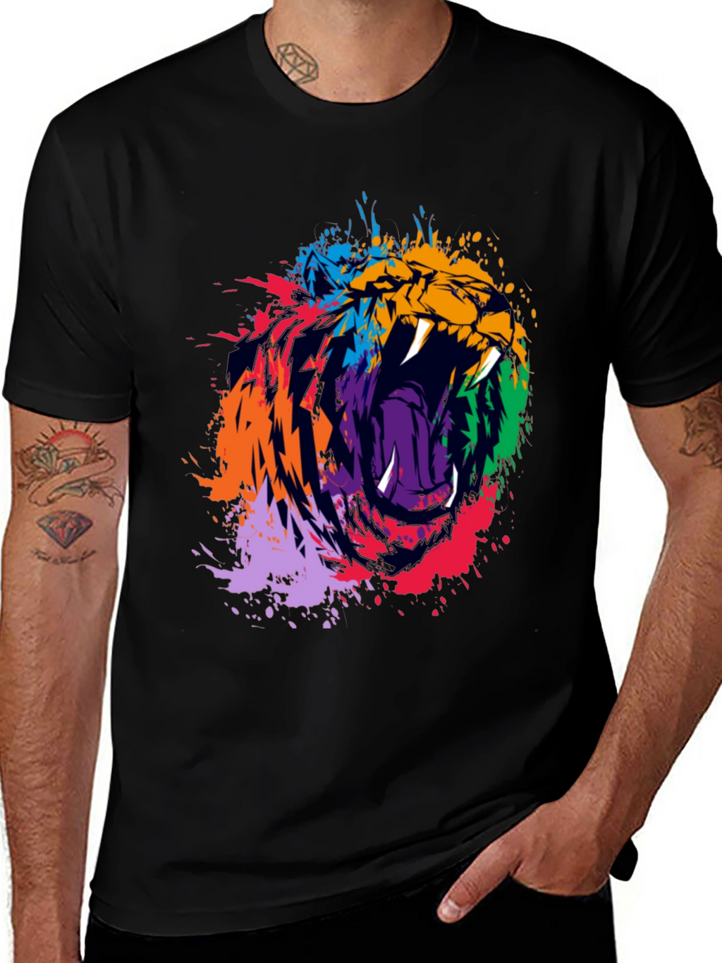 Roaring Lion Graphic Black T-Shirt