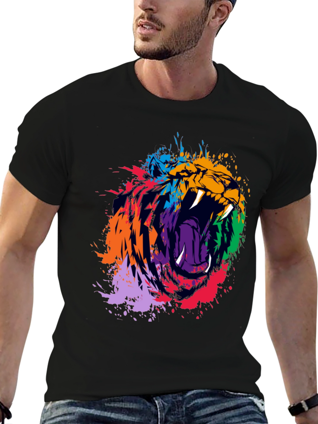 Roaring Lion Graphic Black T-Shirt