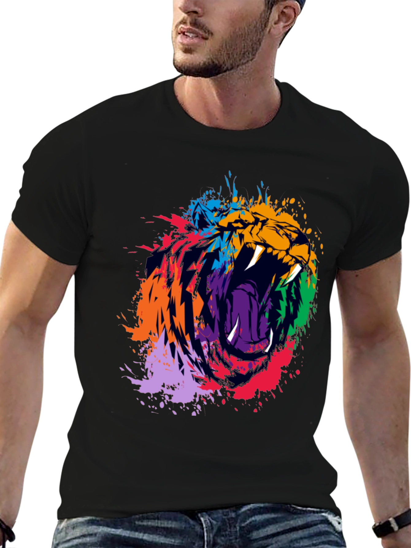 Roaring Lion Graphic Black T-Shirt