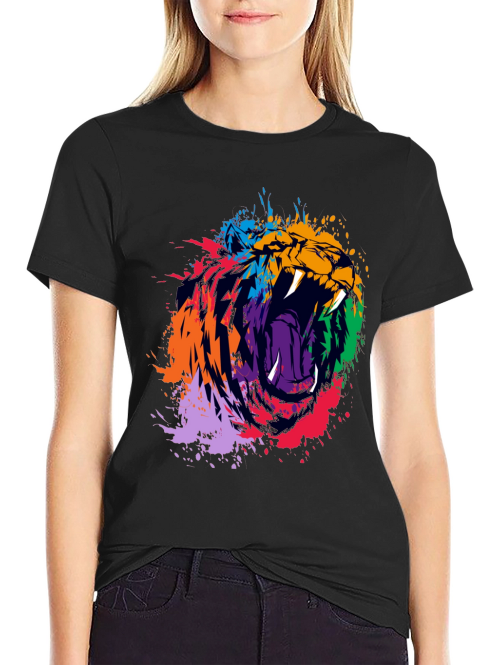 Roaring Lion Graphic Black T-Shirt