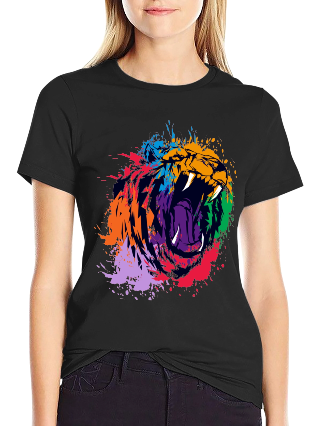 Roaring Lion Graphic Black T-Shirt