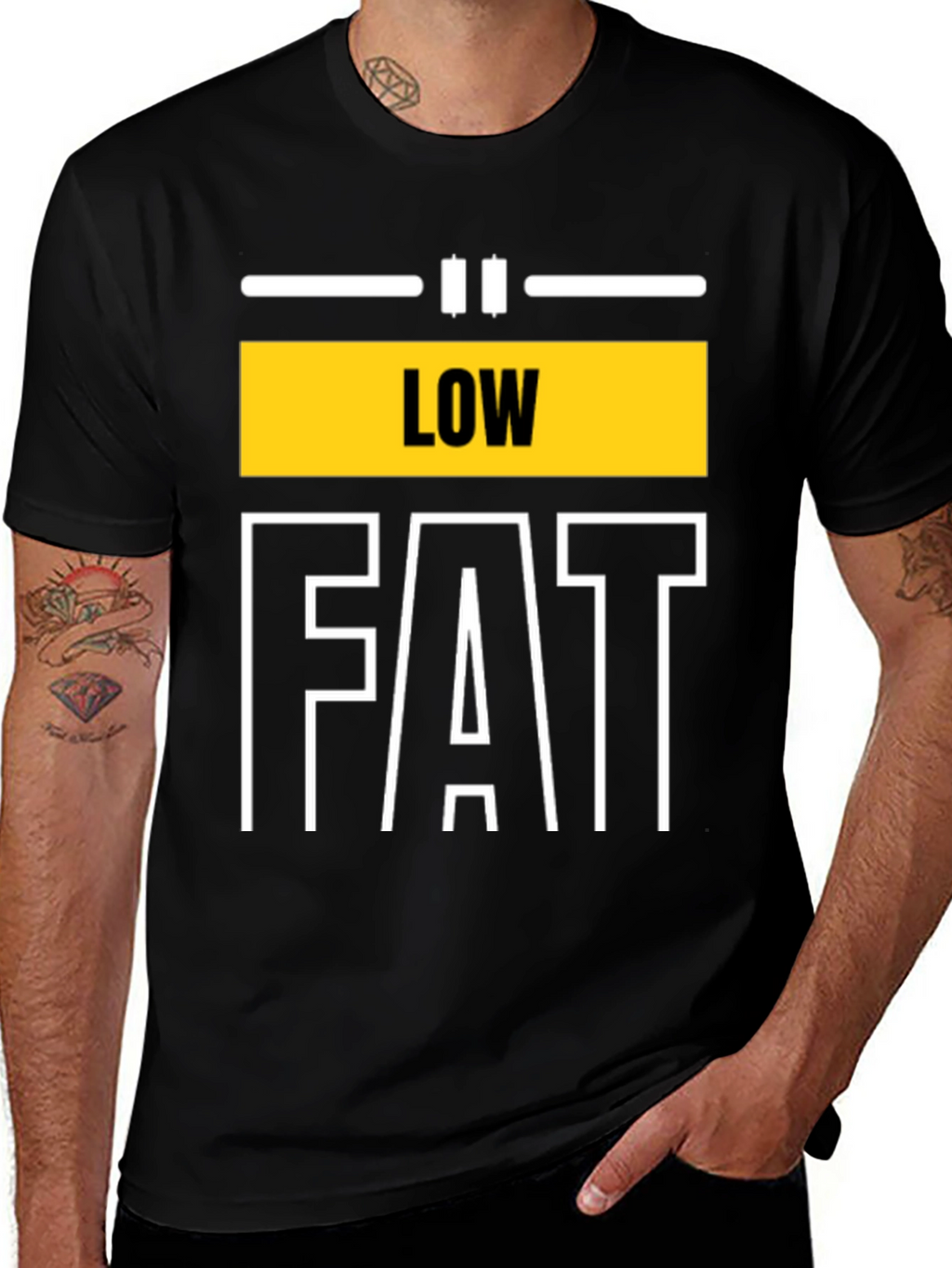 Low Fat Graphic Tee - Unisex Black T-Shirt