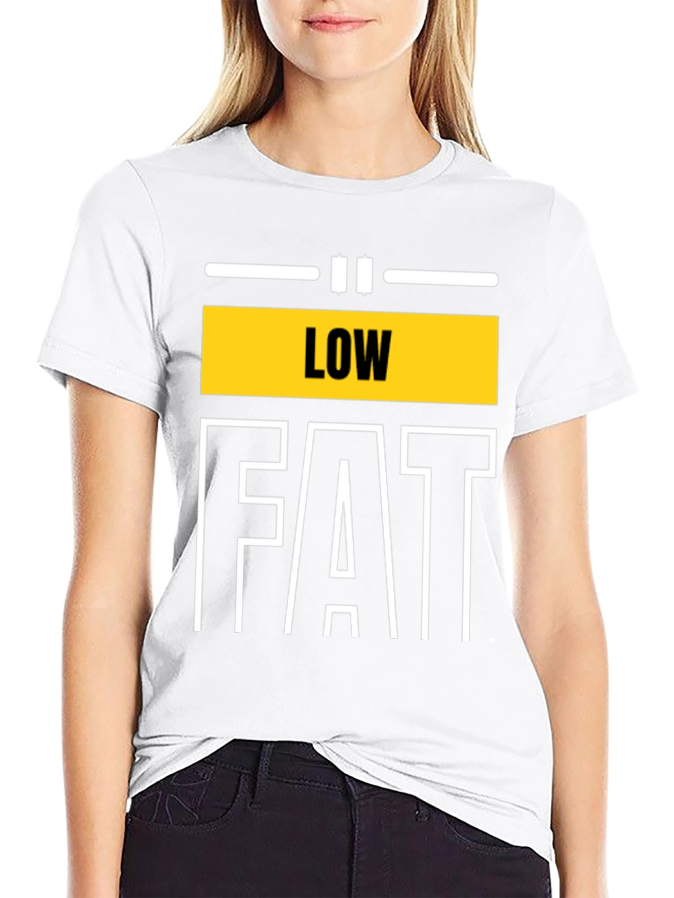 Low Fat Graphic Tee - Unisex Black T-Shirt
