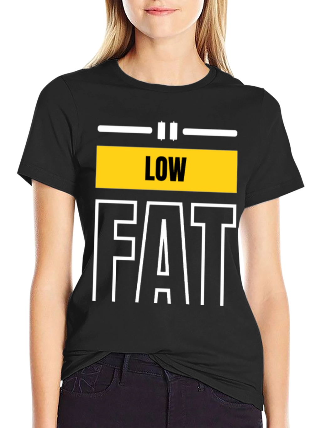 Low Fat Graphic Tee - Unisex Black T-Shirt