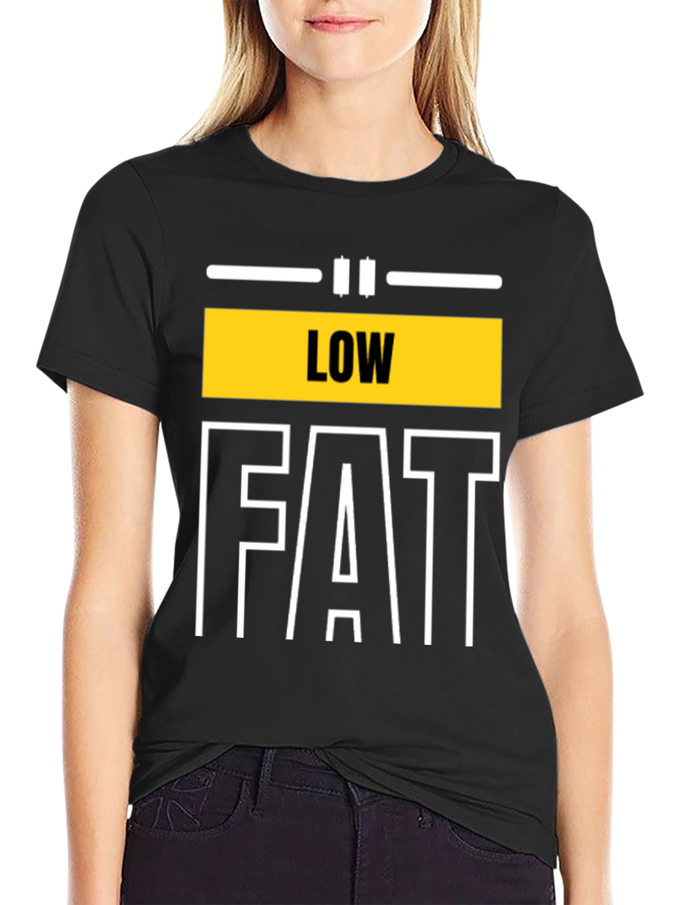 Low Fat Graphic Tee - Unisex Black T-Shirt