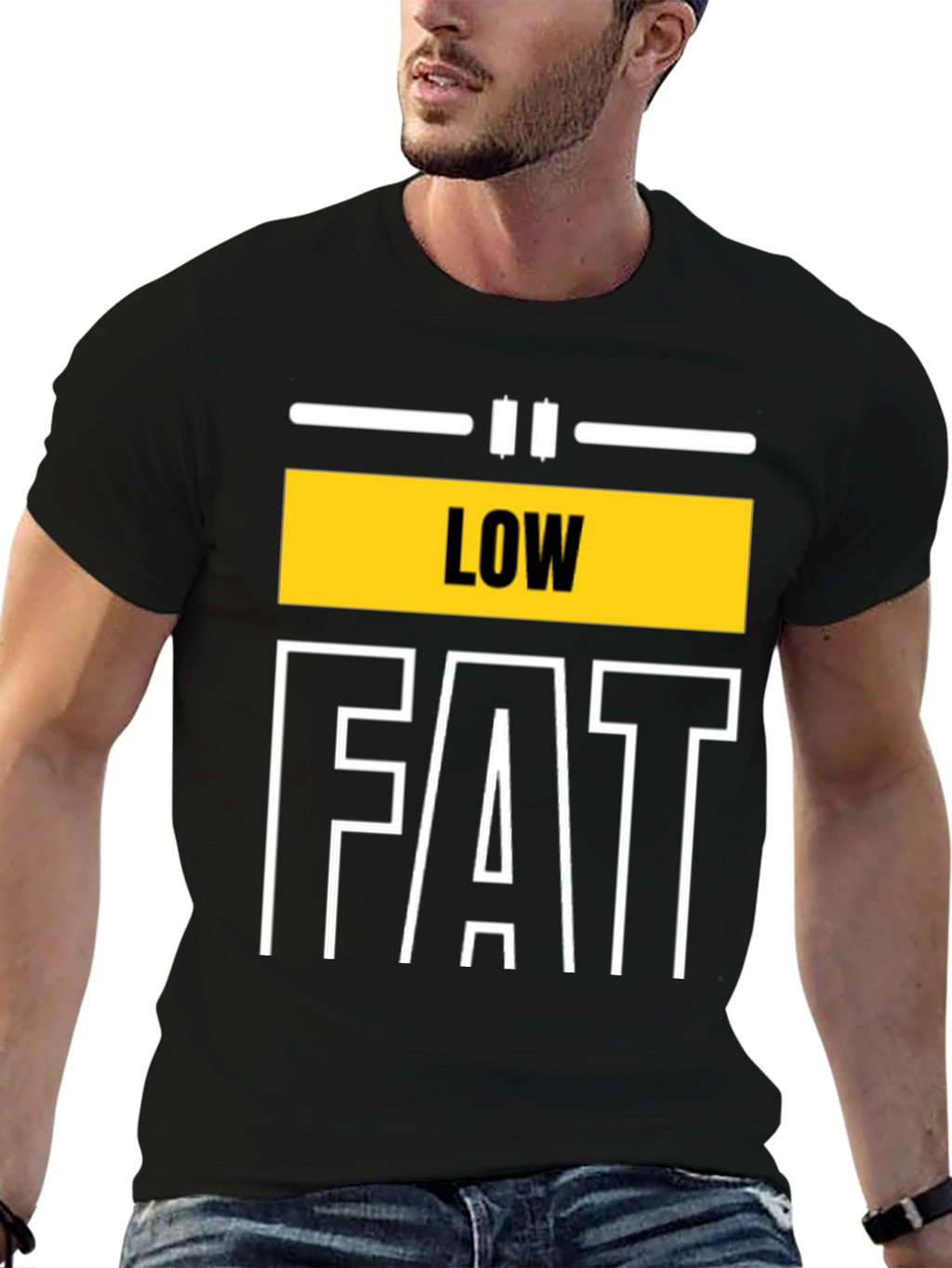 Low Fat Graphic Tee - Unisex Black T-Shirt