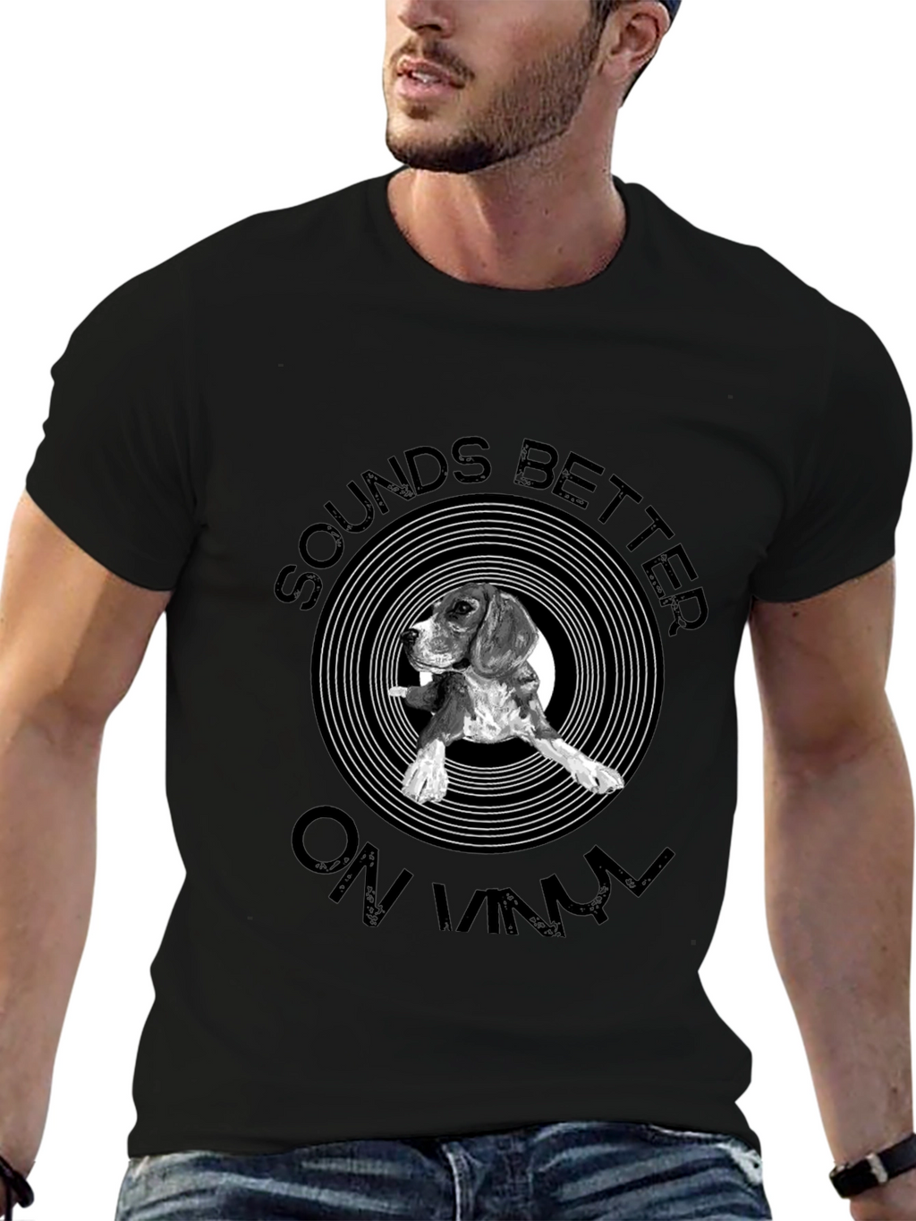 Sounds Better On Vinyl Dog Graphic Tee