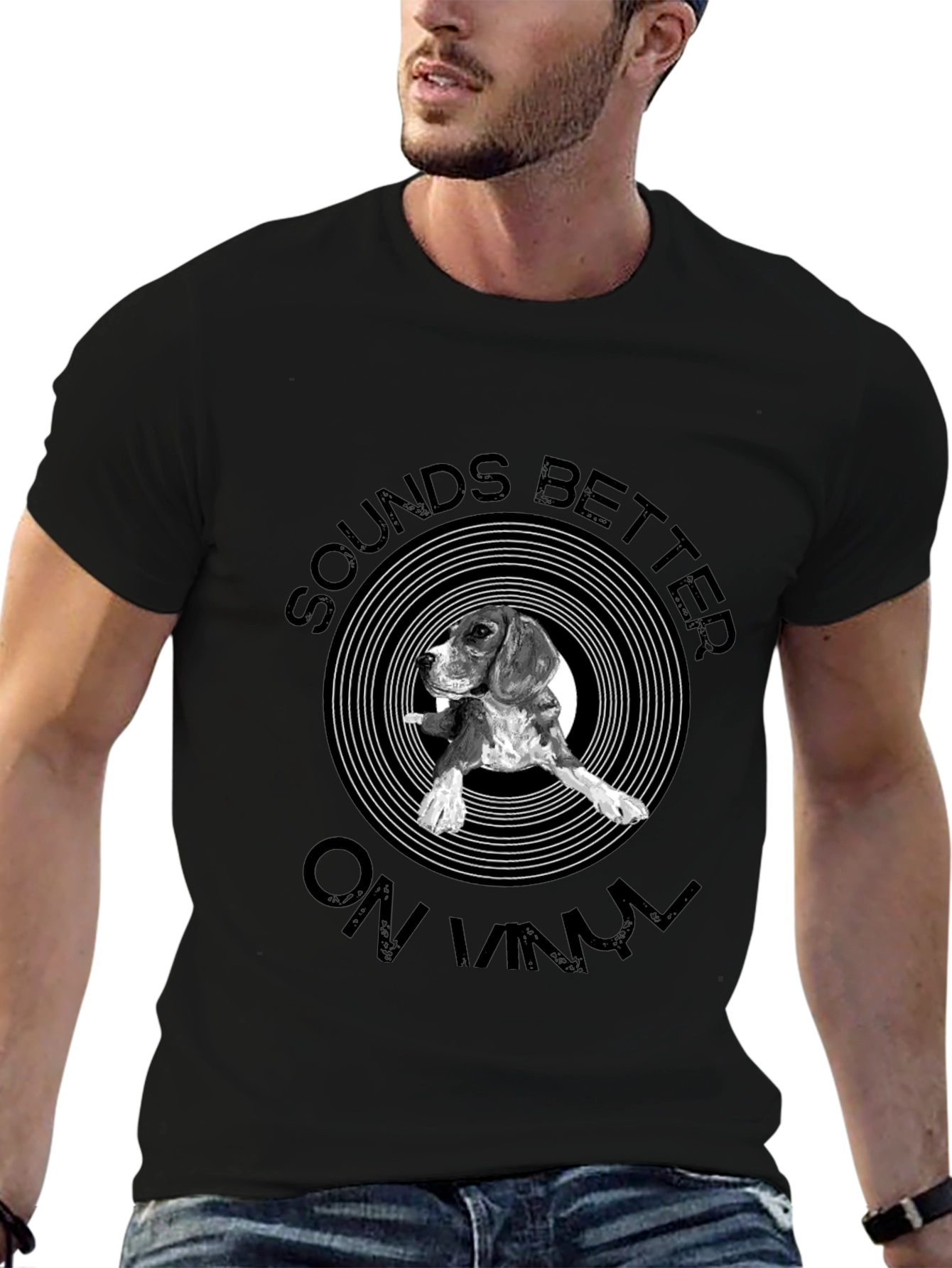 Sounds Better On Vinyl Dog Graphic Tee