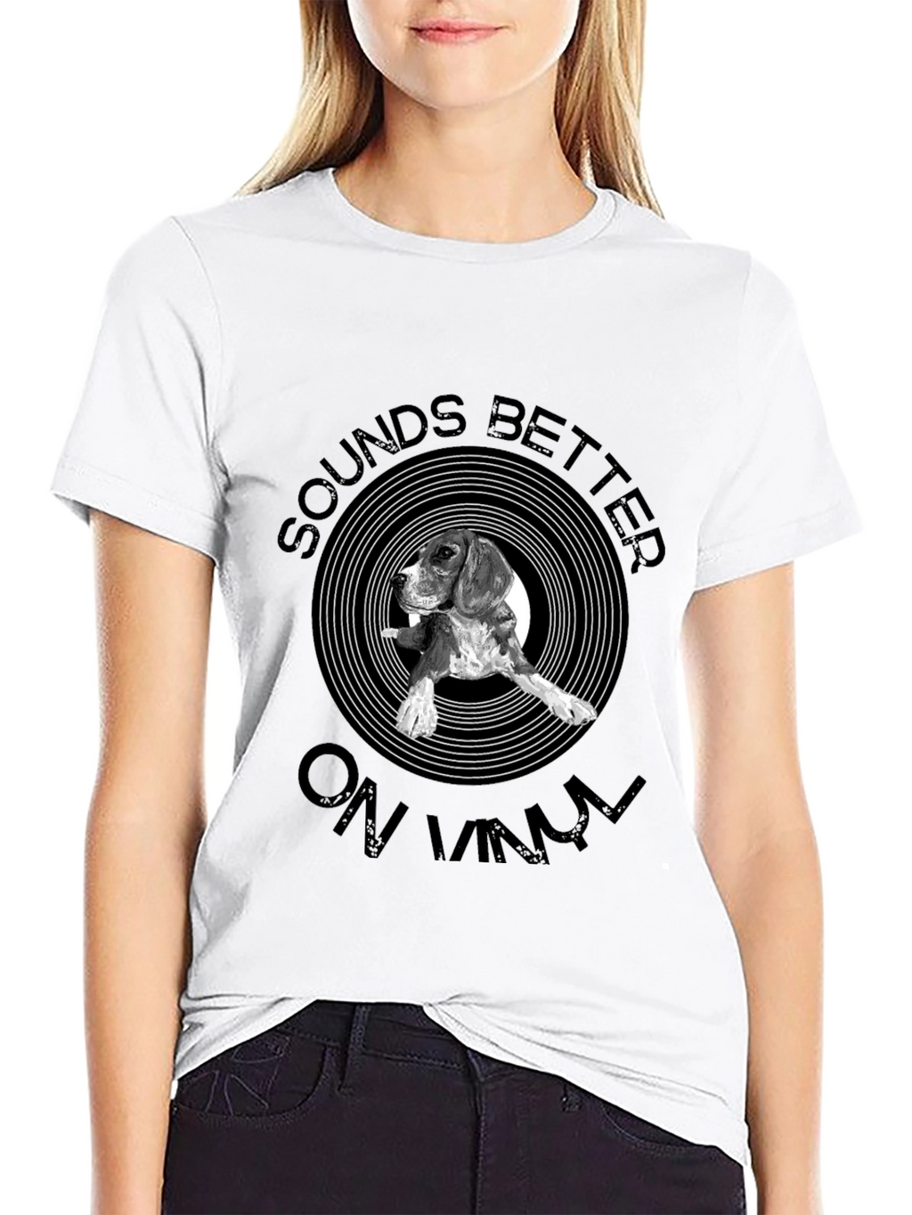 Sounds Better On Vinyl Dog Graphic Tee