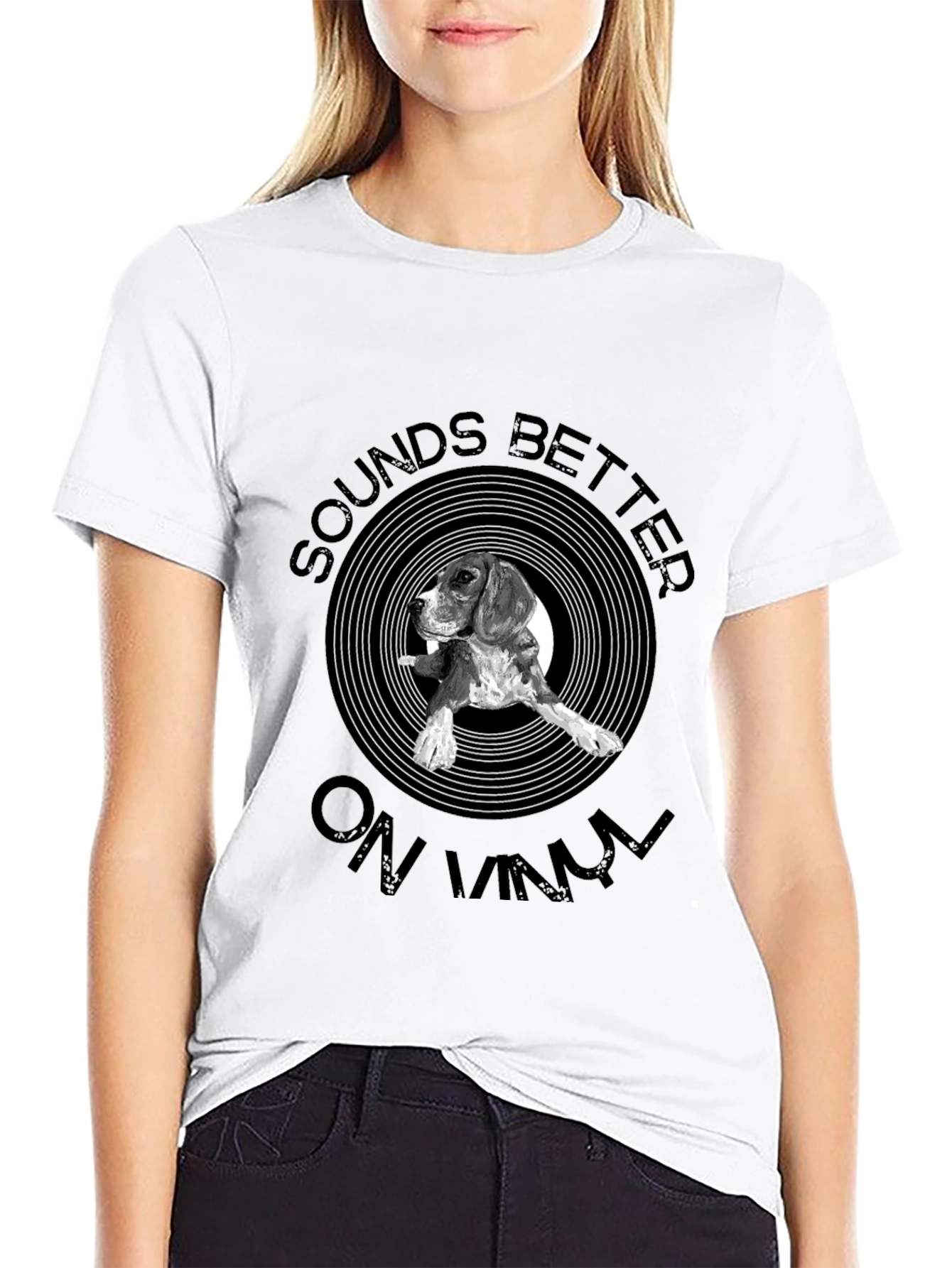Sounds Better On Vinyl Dog Graphic Tee