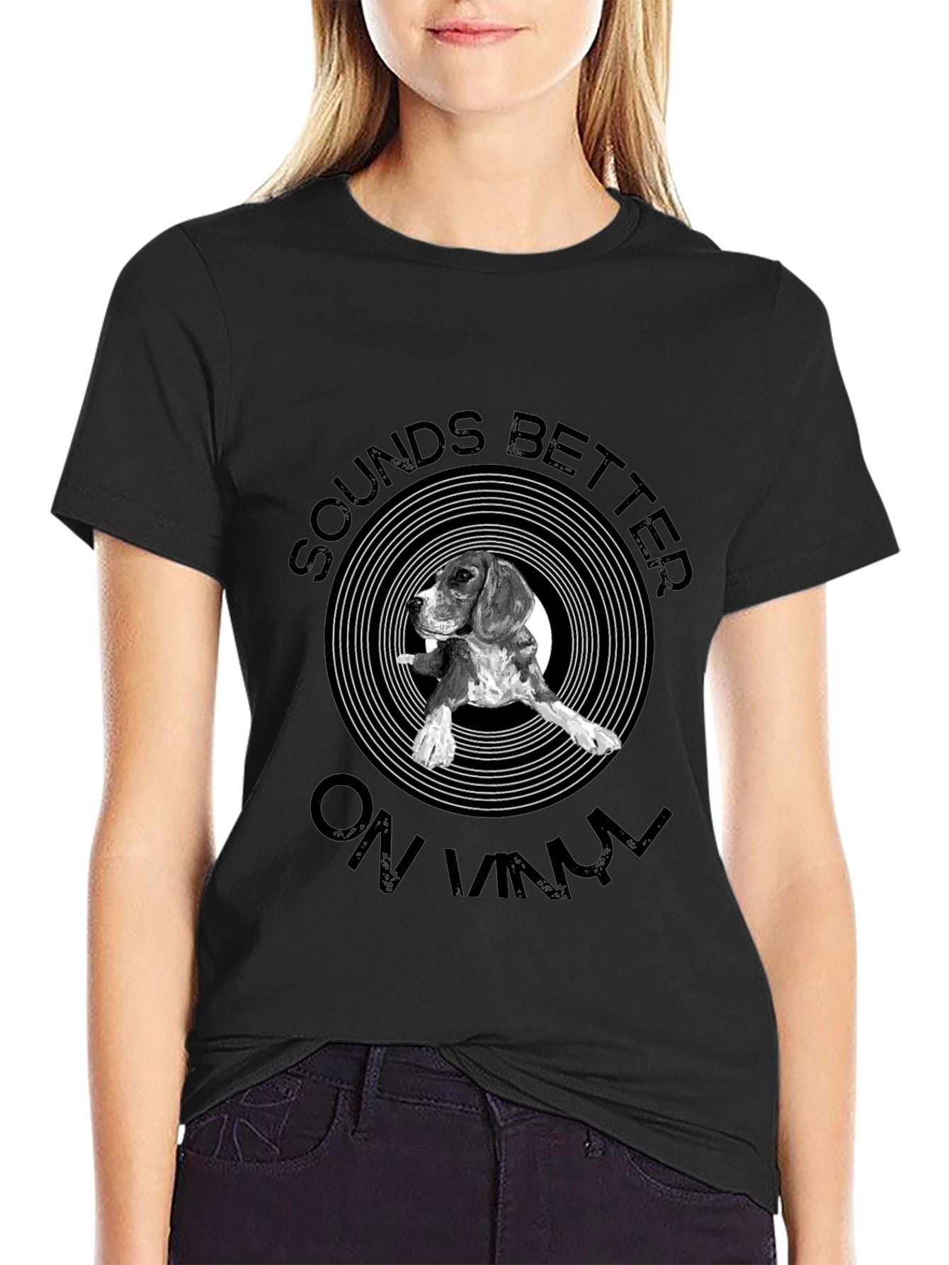 Sounds Better On Vinyl Dog Graphic Tee