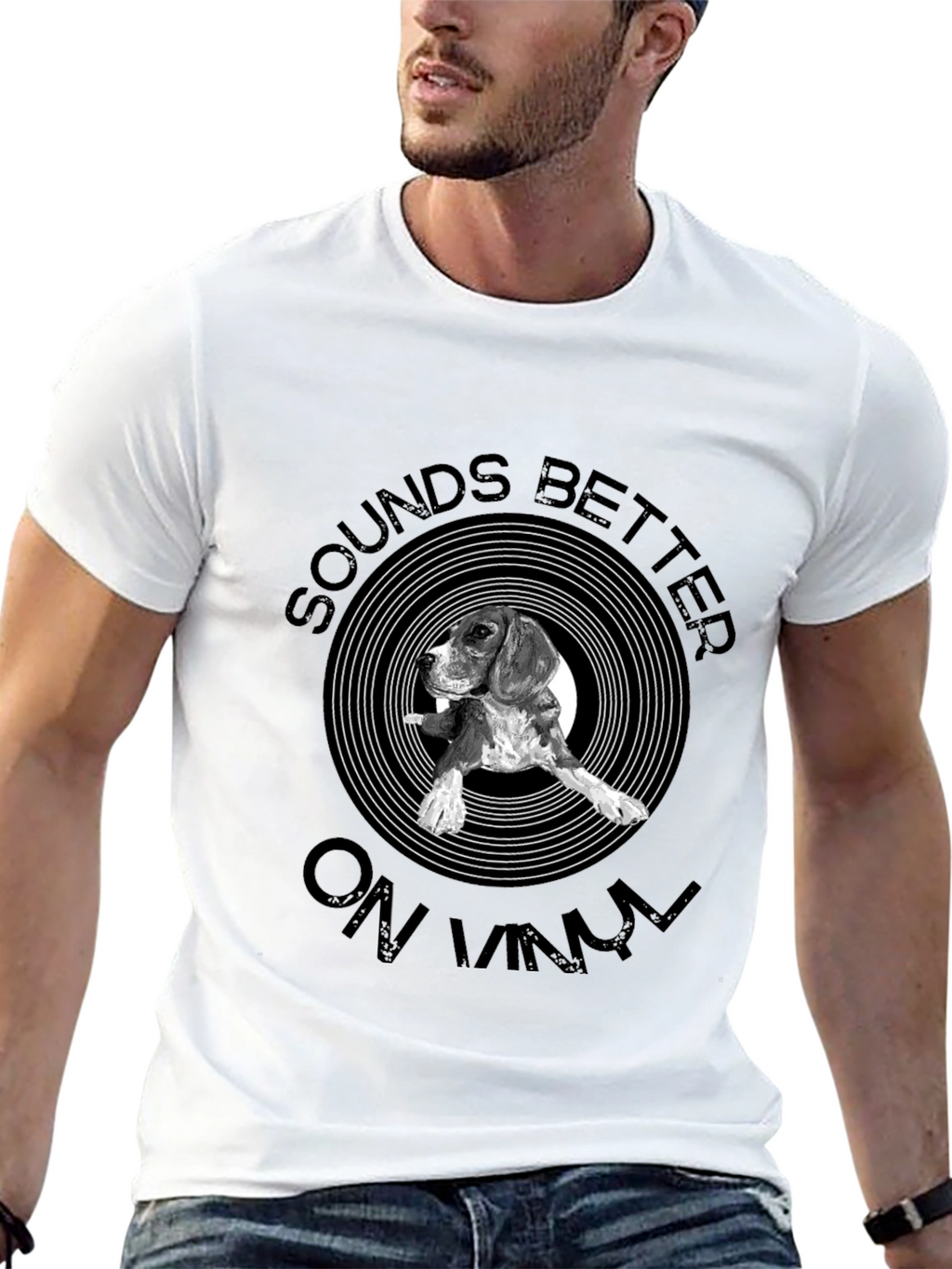 Sounds Better On Vinyl Dog Graphic Tee