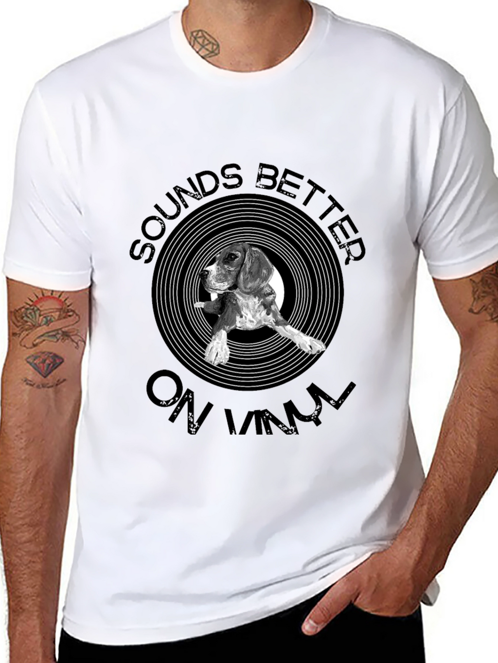 Sounds Better On Vinyl Dog Graphic Tee