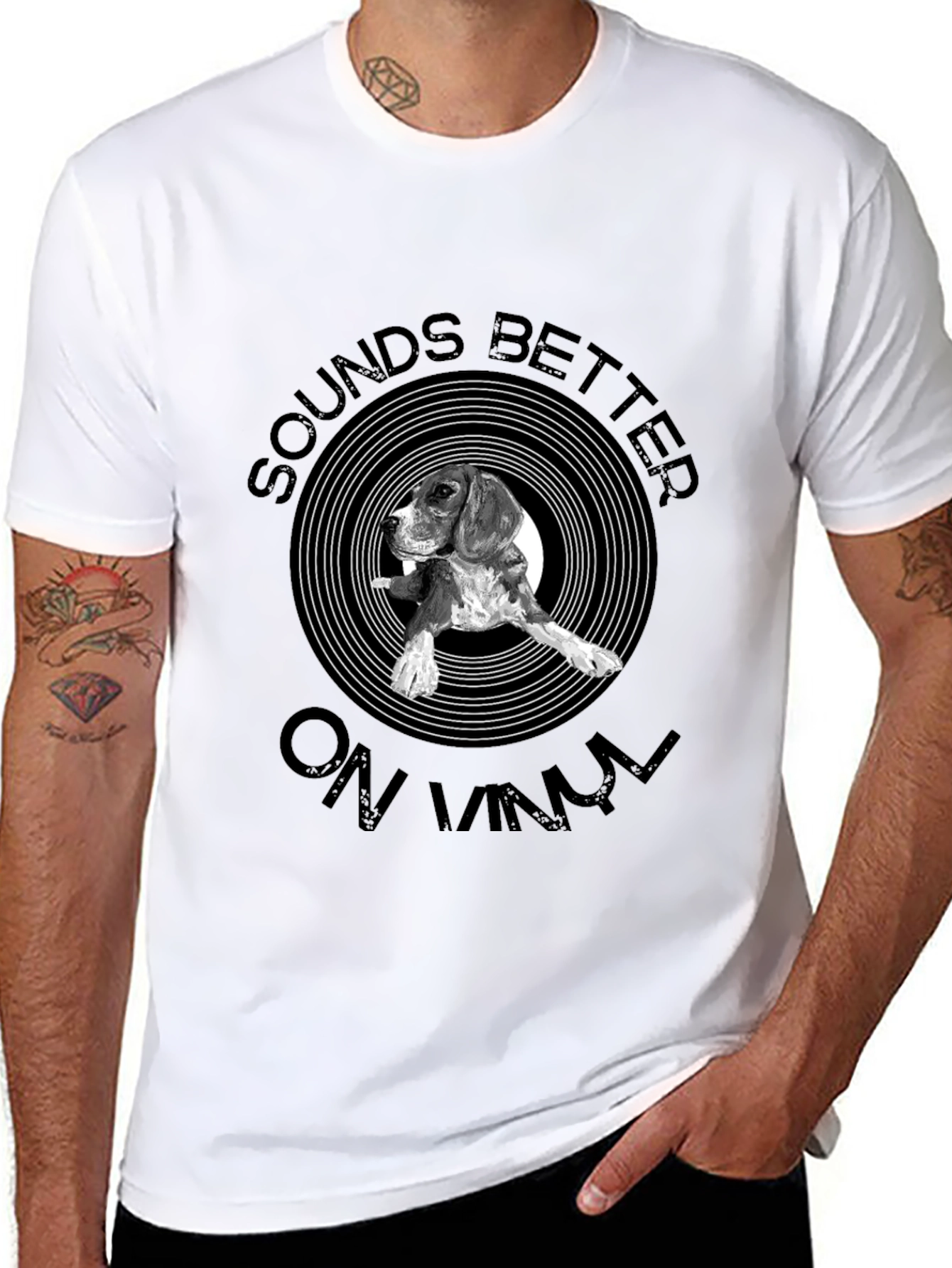 Sounds Better On Vinyl Dog Graphic Tee