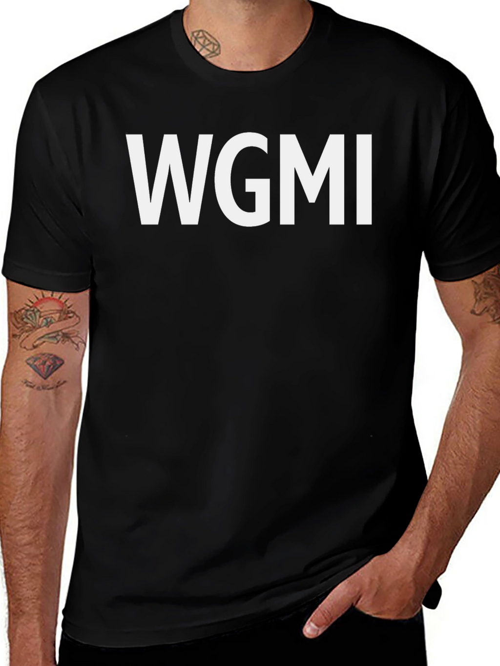 WGMI Black Graphic Tee - Bold Statement