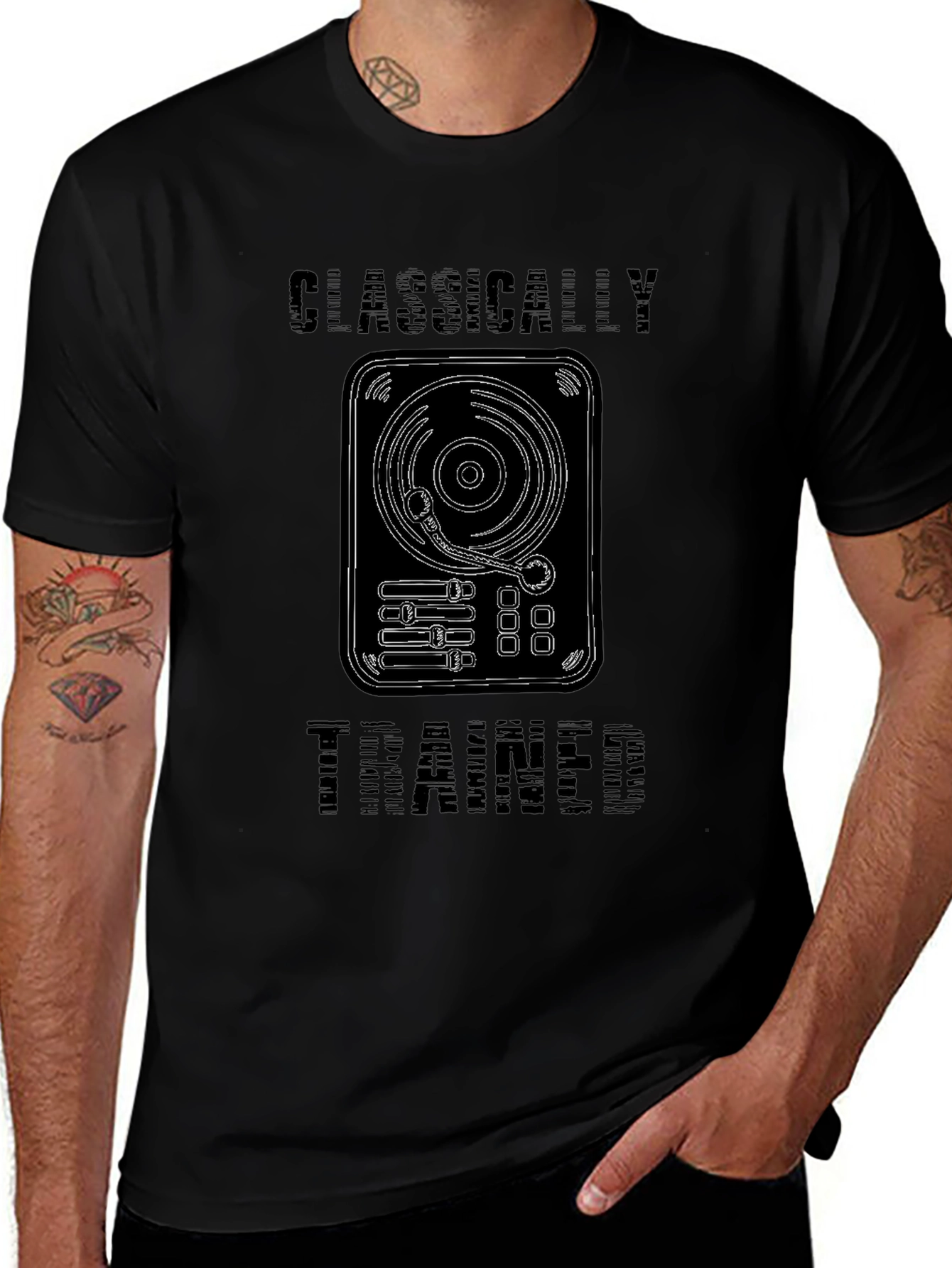 Classically Trained DJ T-Shirt - Black Graphic Tee