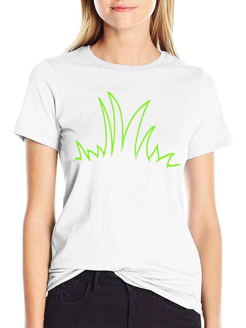 Green Grass Graphic Tee - Black Casual Shirt