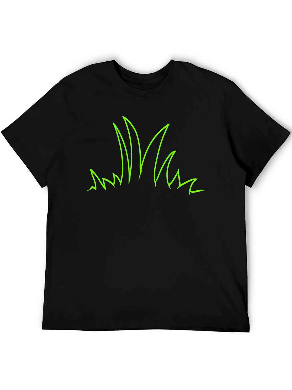 Green Grass Graphic Tee - Black Casual Shirt
