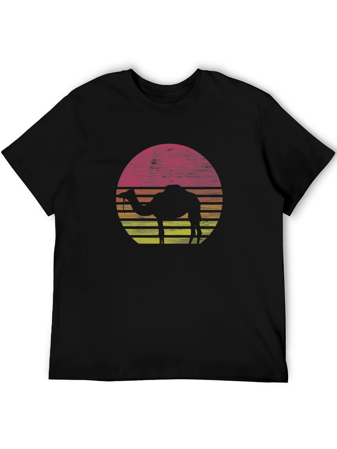 Sunset Camel Graphic Tee - Retro Style