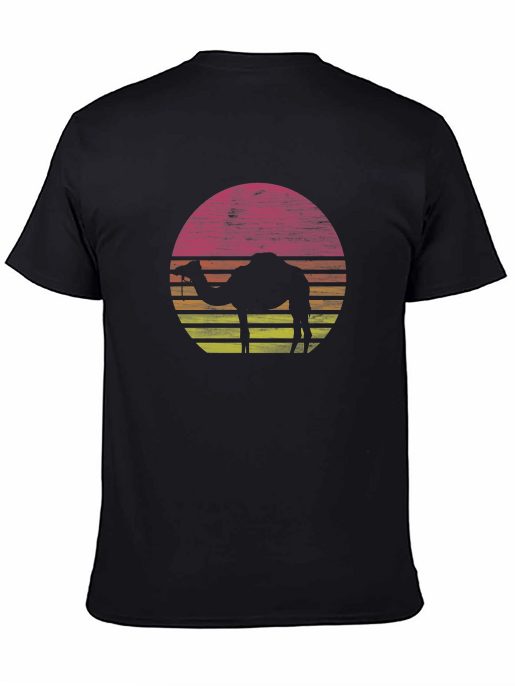 Sunset Camel Graphic Tee - Retro Style