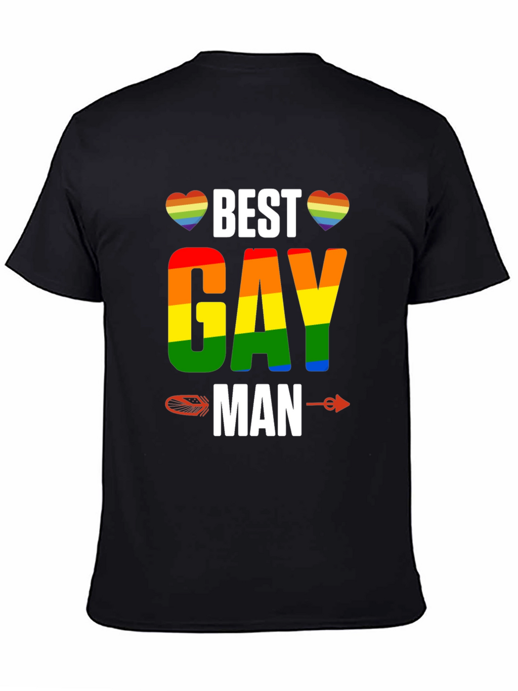 Best Gay Man Rainbow Pride T-Shirt