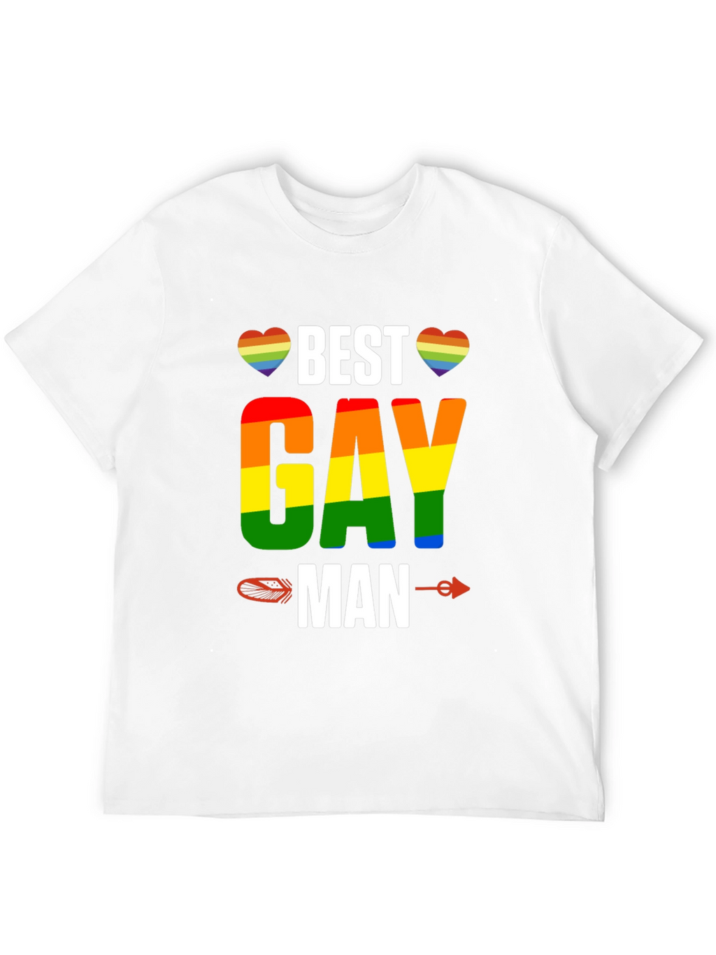 Best Gay Man Rainbow Pride T-Shirt