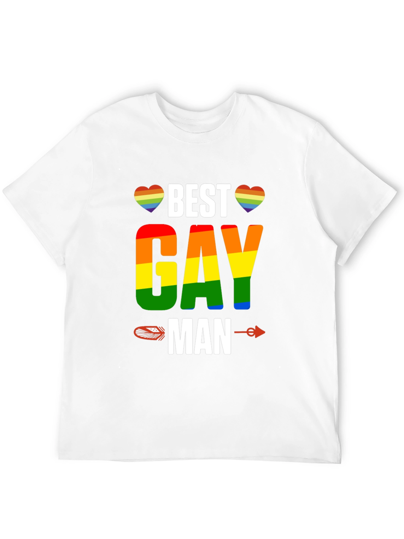 Best Gay Man Rainbow Pride T-Shirt