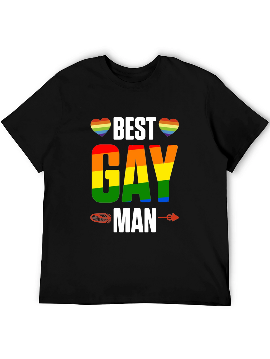 Best Gay Man Rainbow Pride T-Shirt