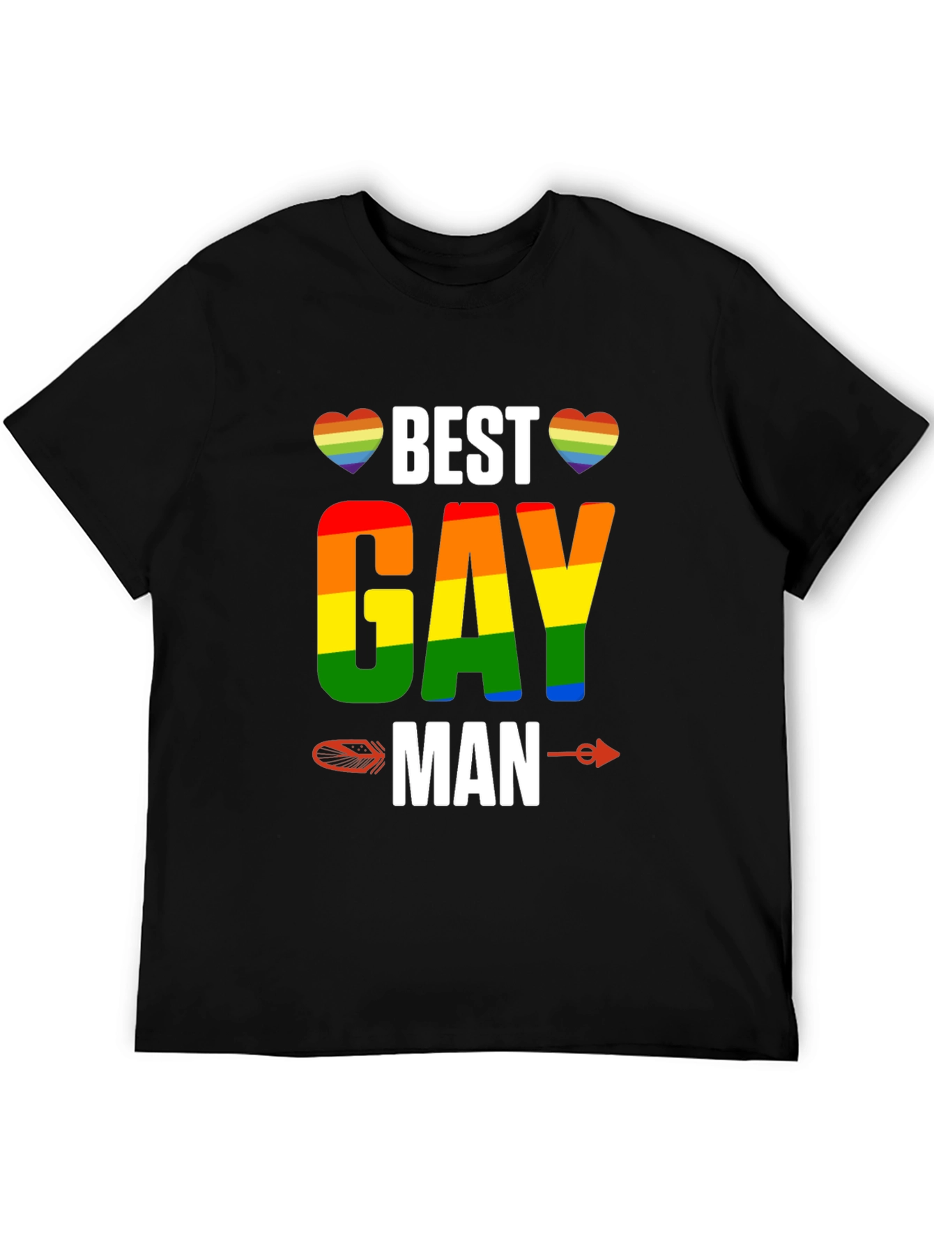 Best Gay Man Rainbow Pride T-Shirt