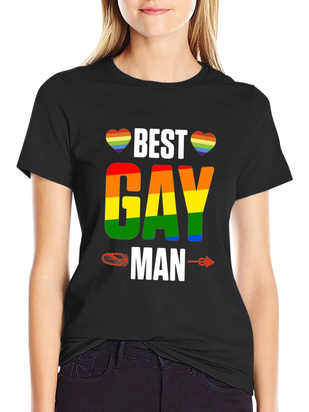Best Gay Man Rainbow Pride T-Shirt