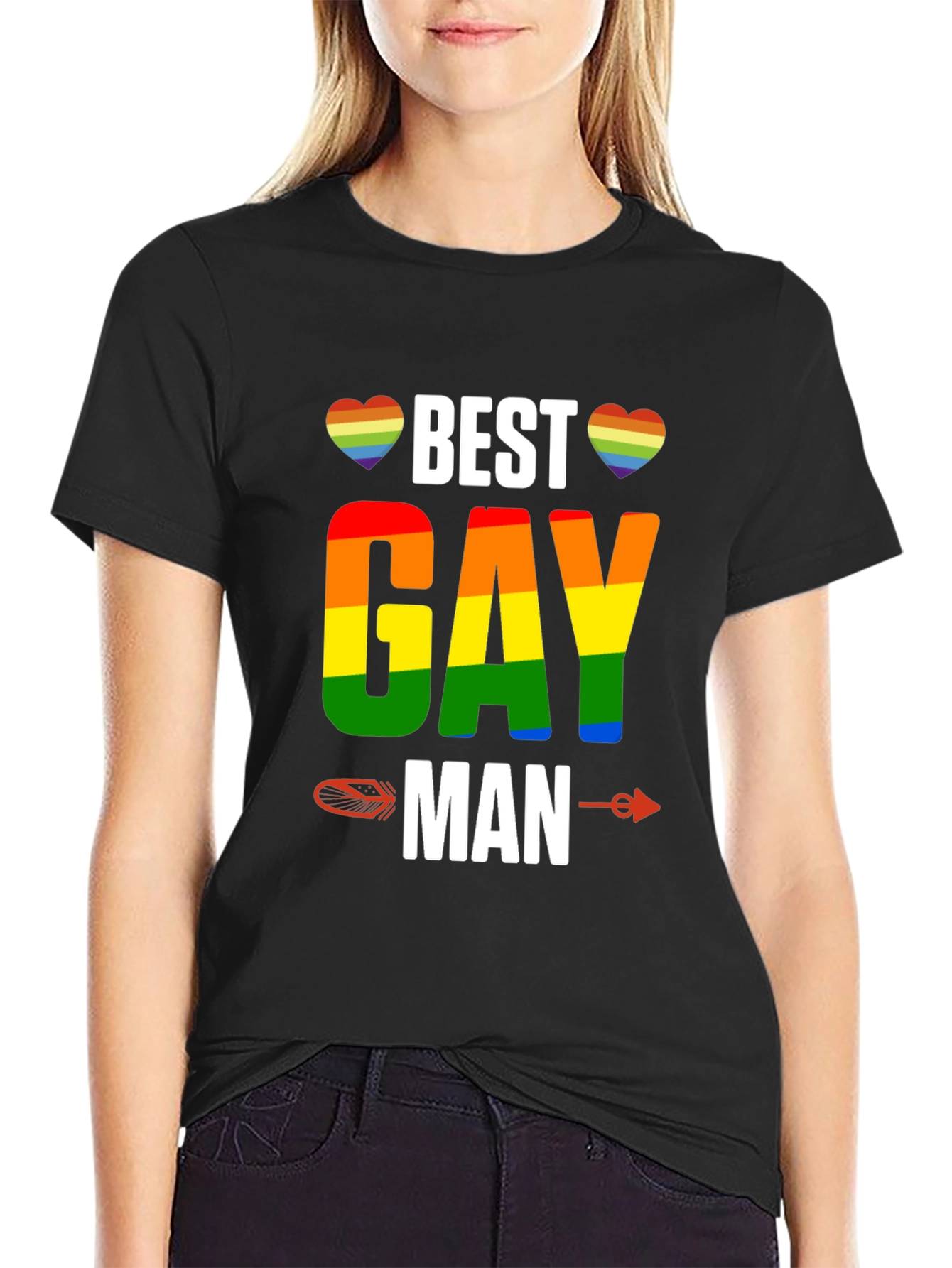 Best Gay Man Rainbow Pride T-Shirt