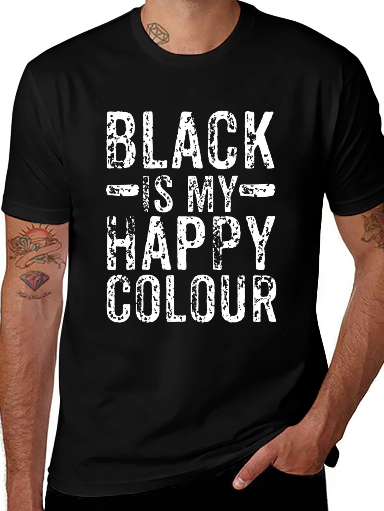 Black is My Happy Color T-Shirt - Graphic Tee