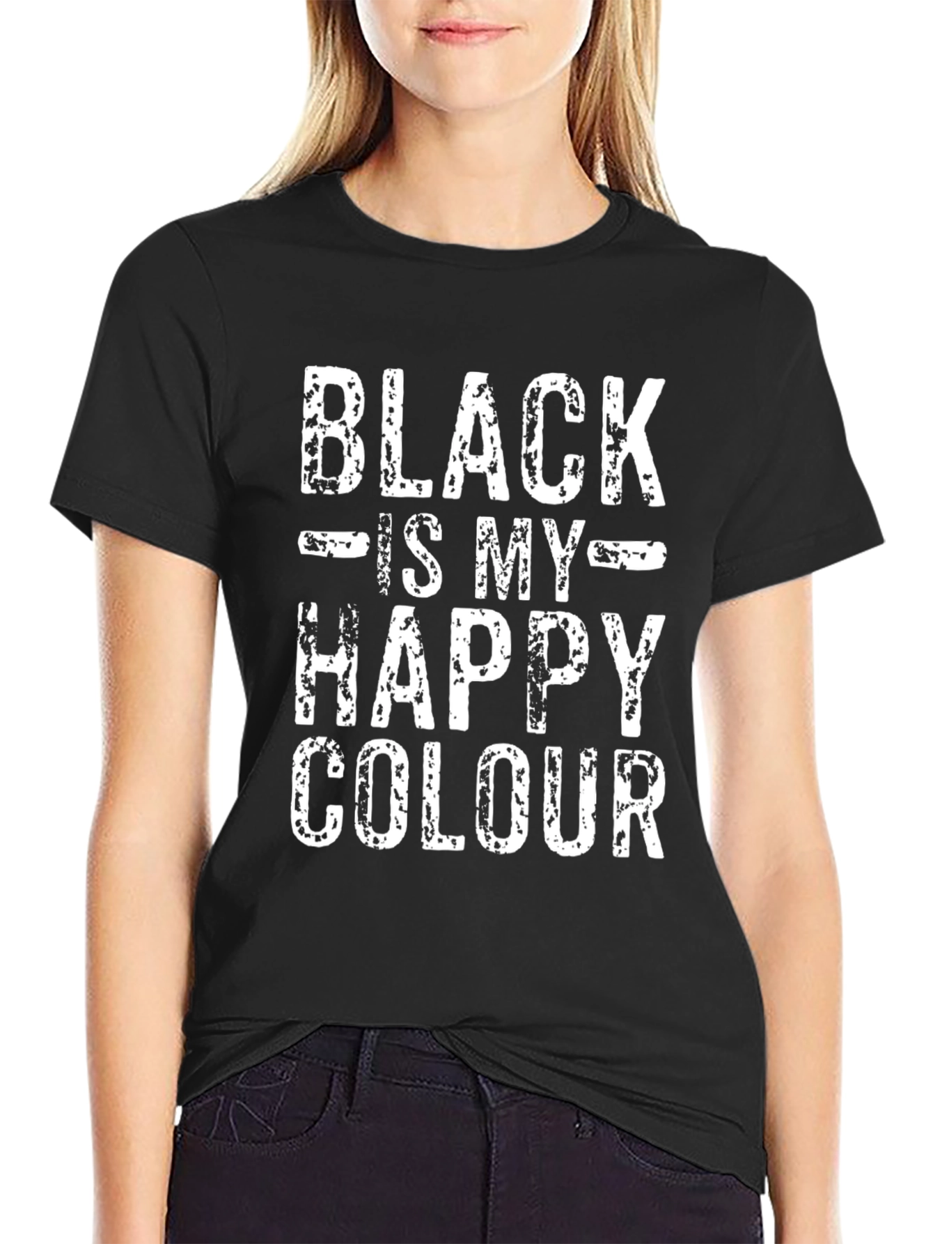 Black is My Happy Color T-Shirt - Graphic Tee
