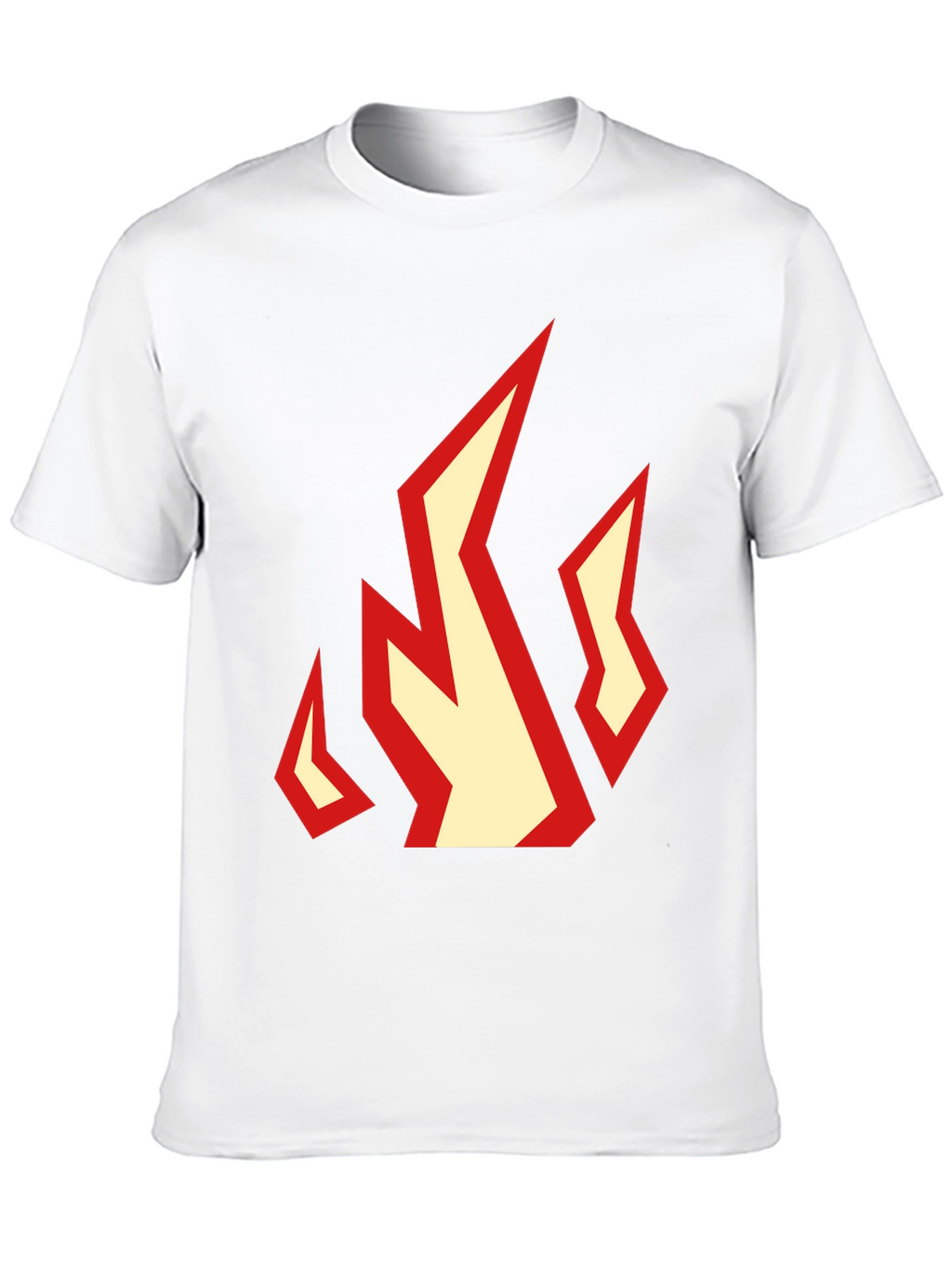 Fiery Graphic Tee - Black Cotton T-Shirt