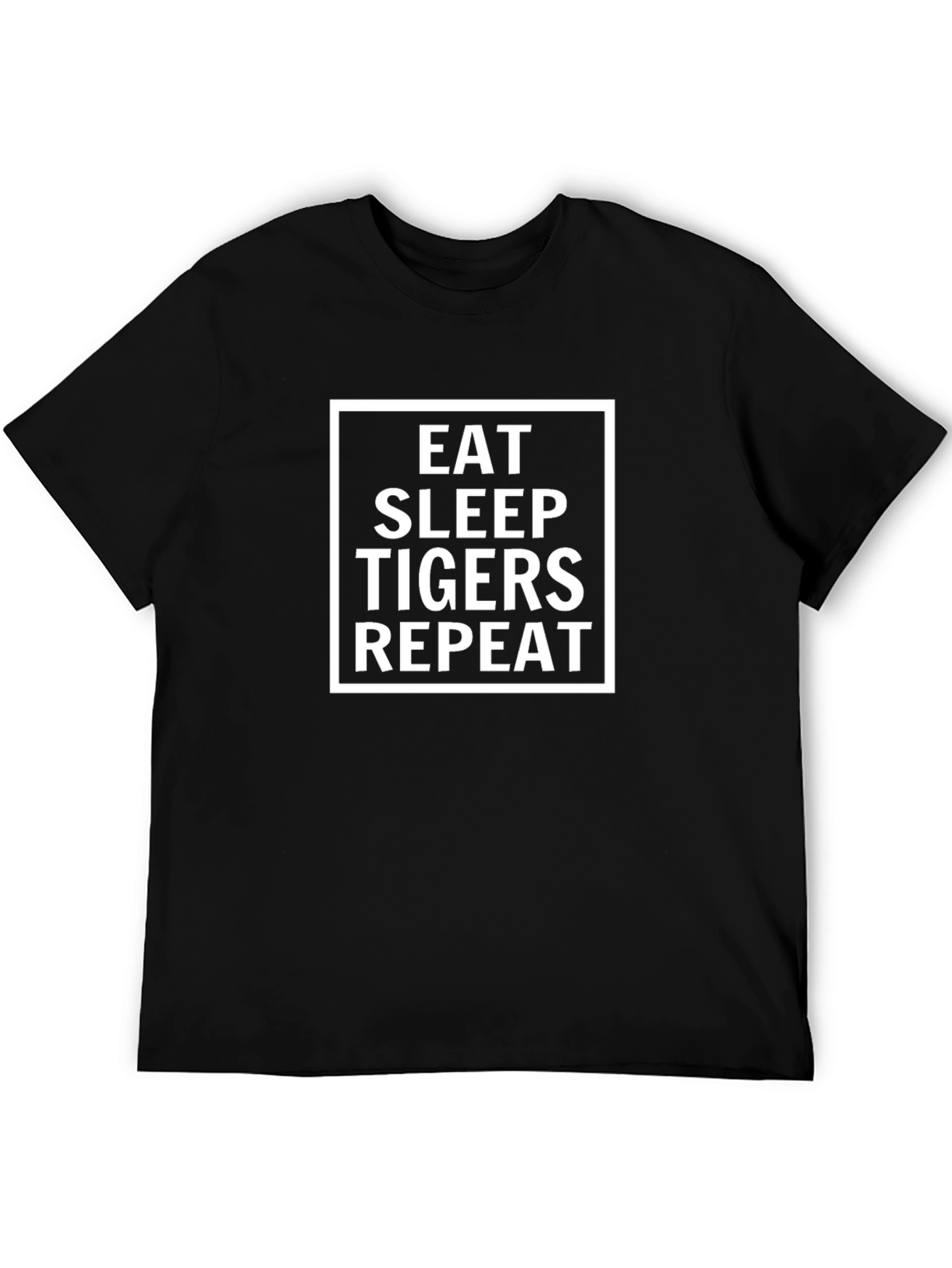 Eat Sleep Tigers Repeat Black T-Shirt