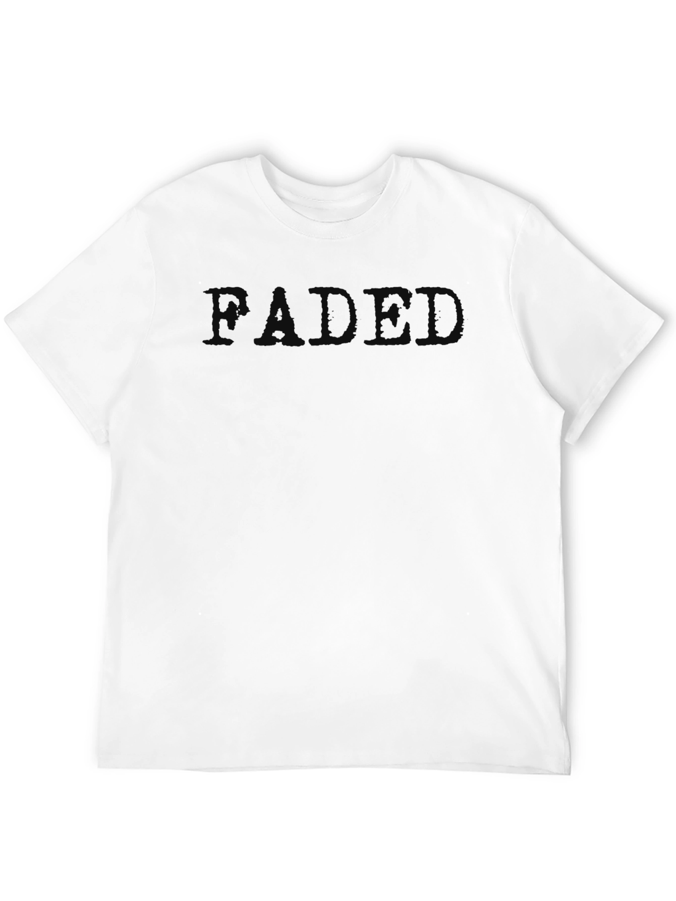 Faded Black Crew Neck T-Shirt
