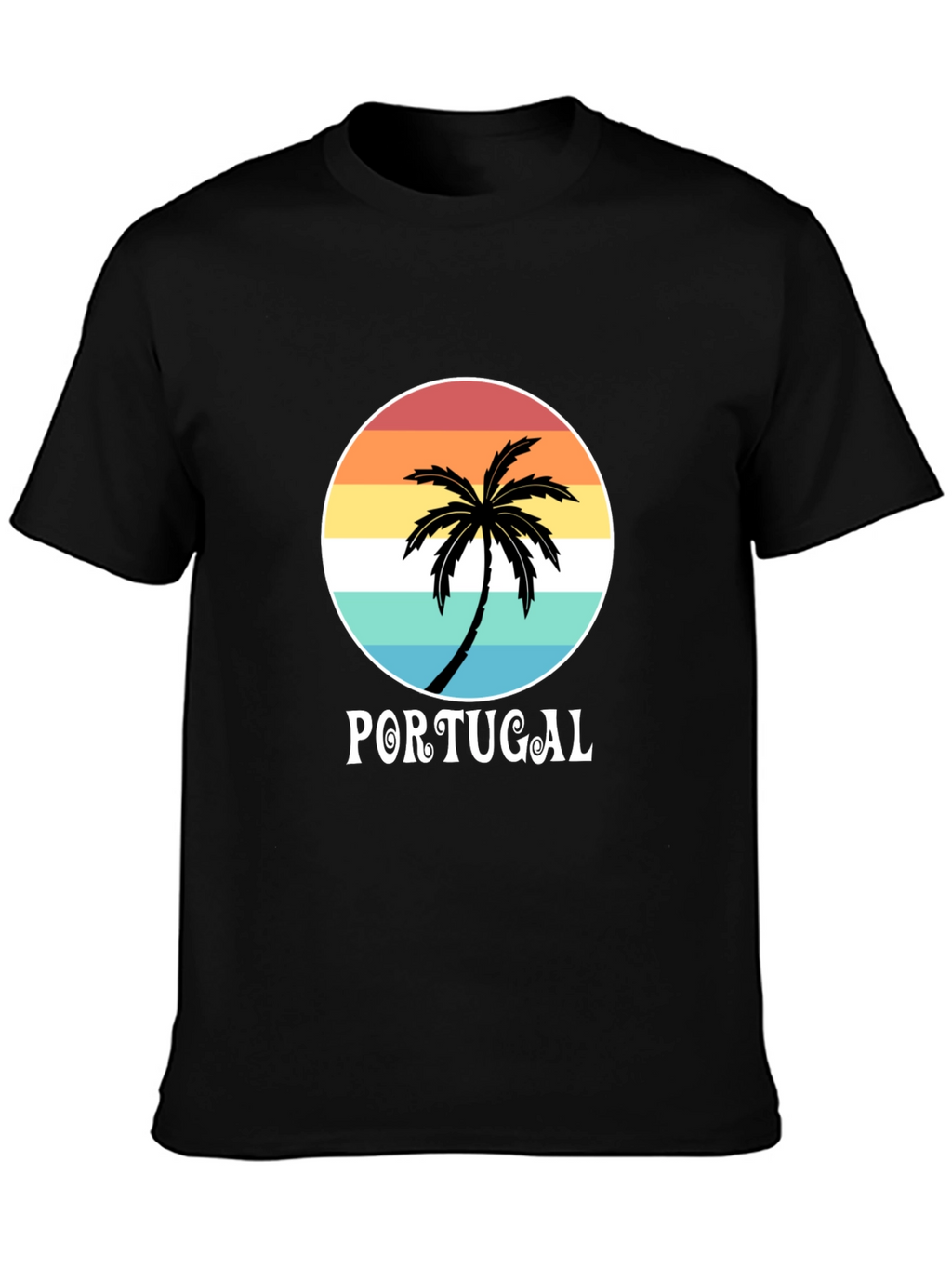 Portugal Palm Tree T-Shirt - Beach Vacation Souvenir
