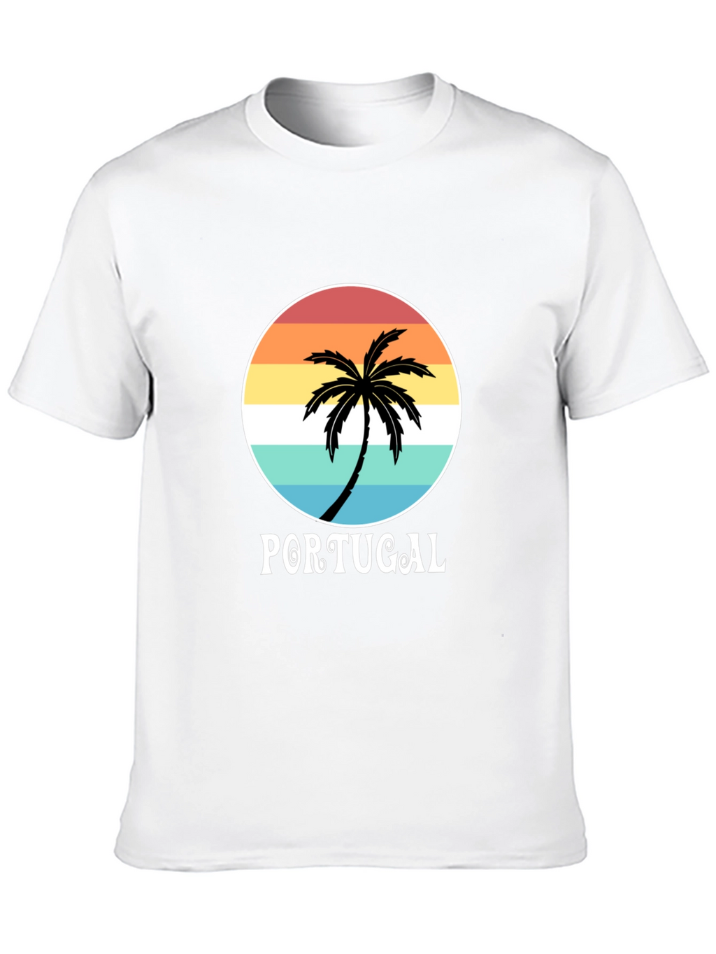 Portugal Palm Tree T-Shirt - Beach Vacation Souvenir