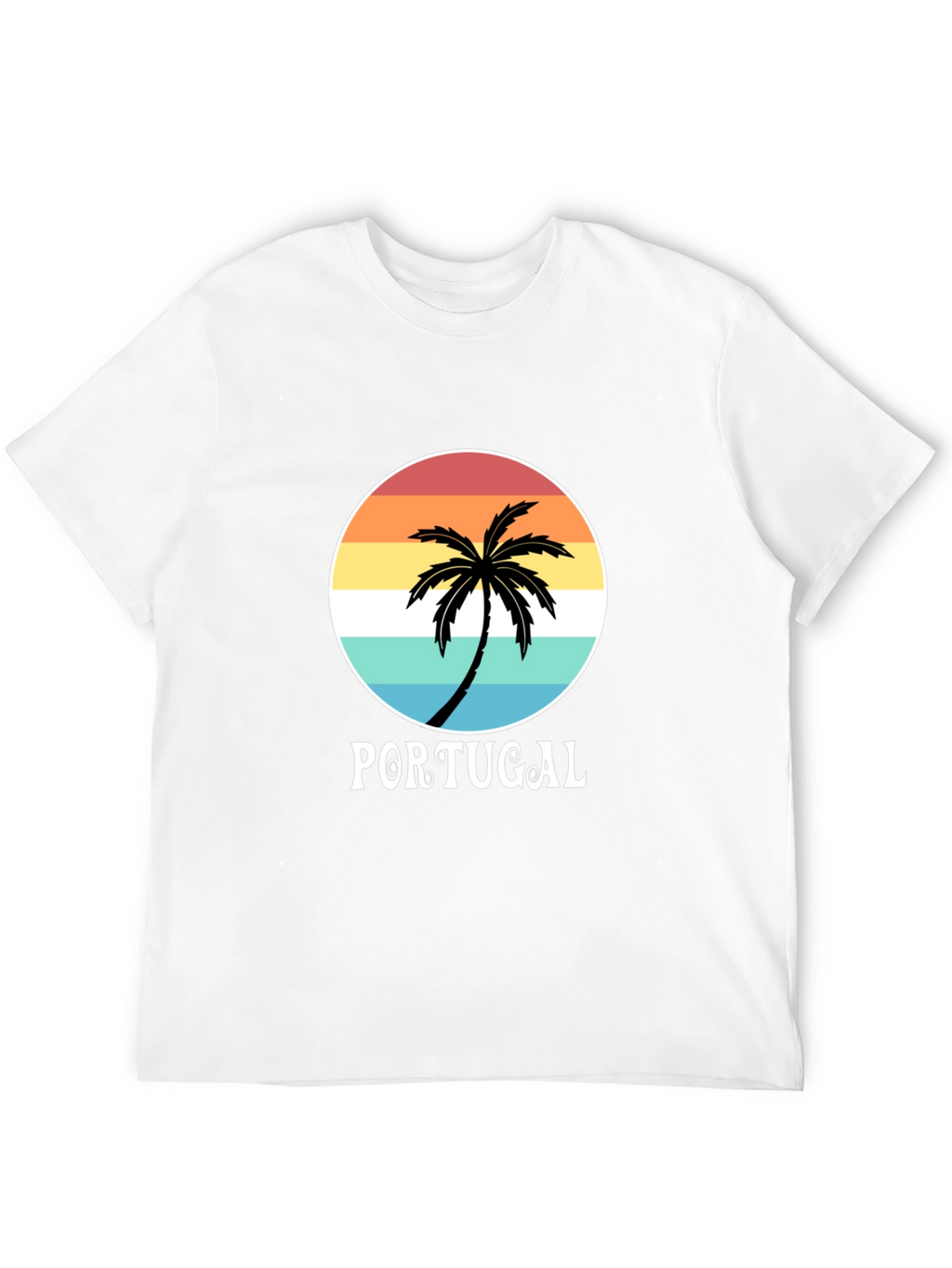 Portugal Palm Tree T-Shirt - Beach Vacation Souvenir