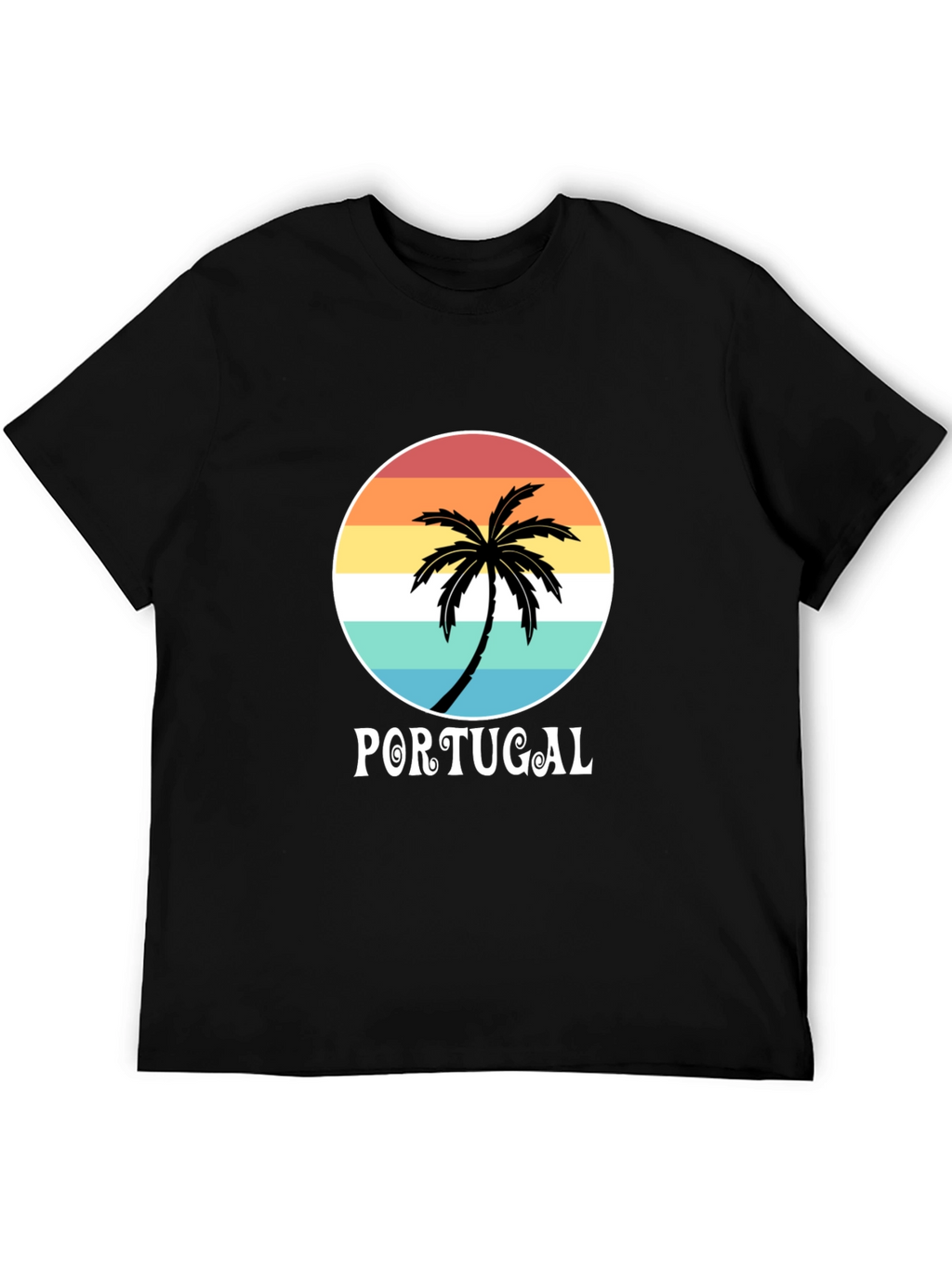 Portugal Palm Tree T-Shirt - Beach Vacation Souvenir