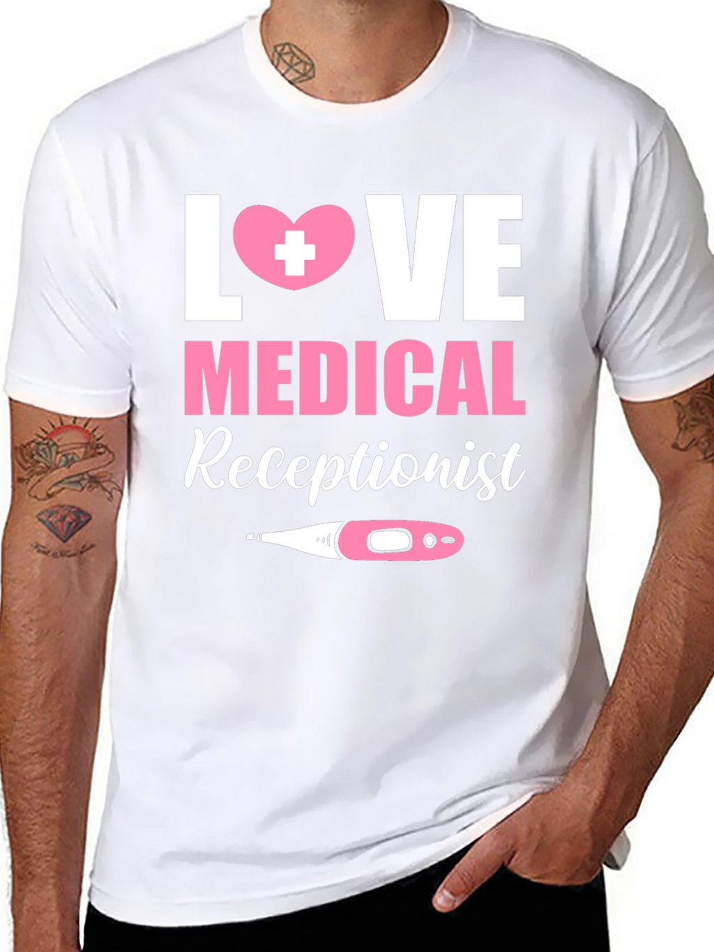 Love Medical Receptionist Graphic T-Shirt