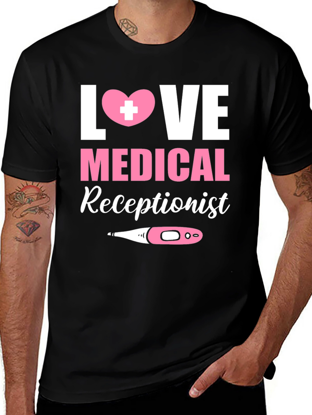 Love Medical Receptionist Graphic T-Shirt