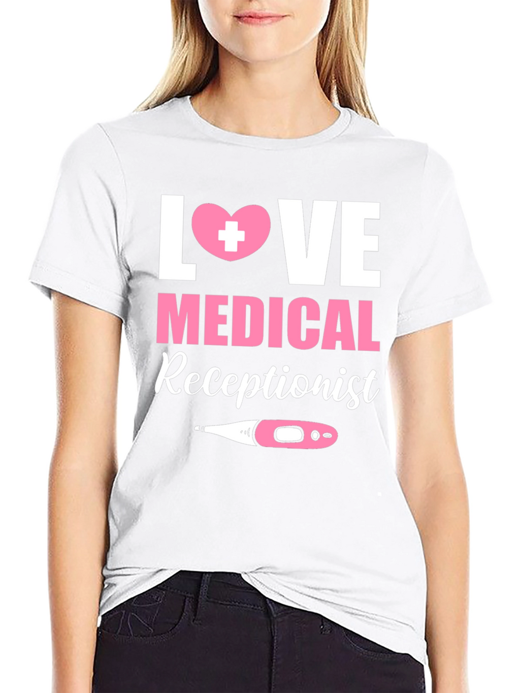 Love Medical Receptionist Graphic T-Shirt